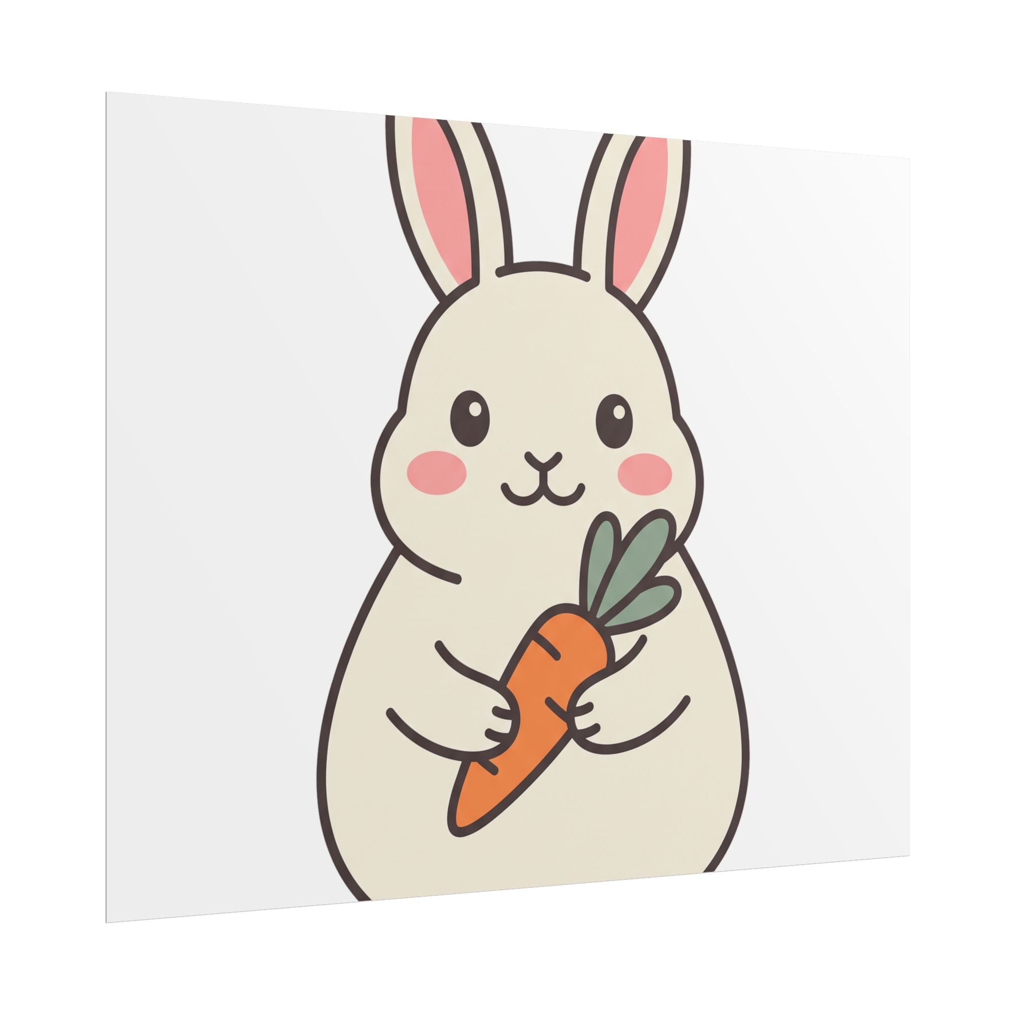 Bunny with Carrot Poster