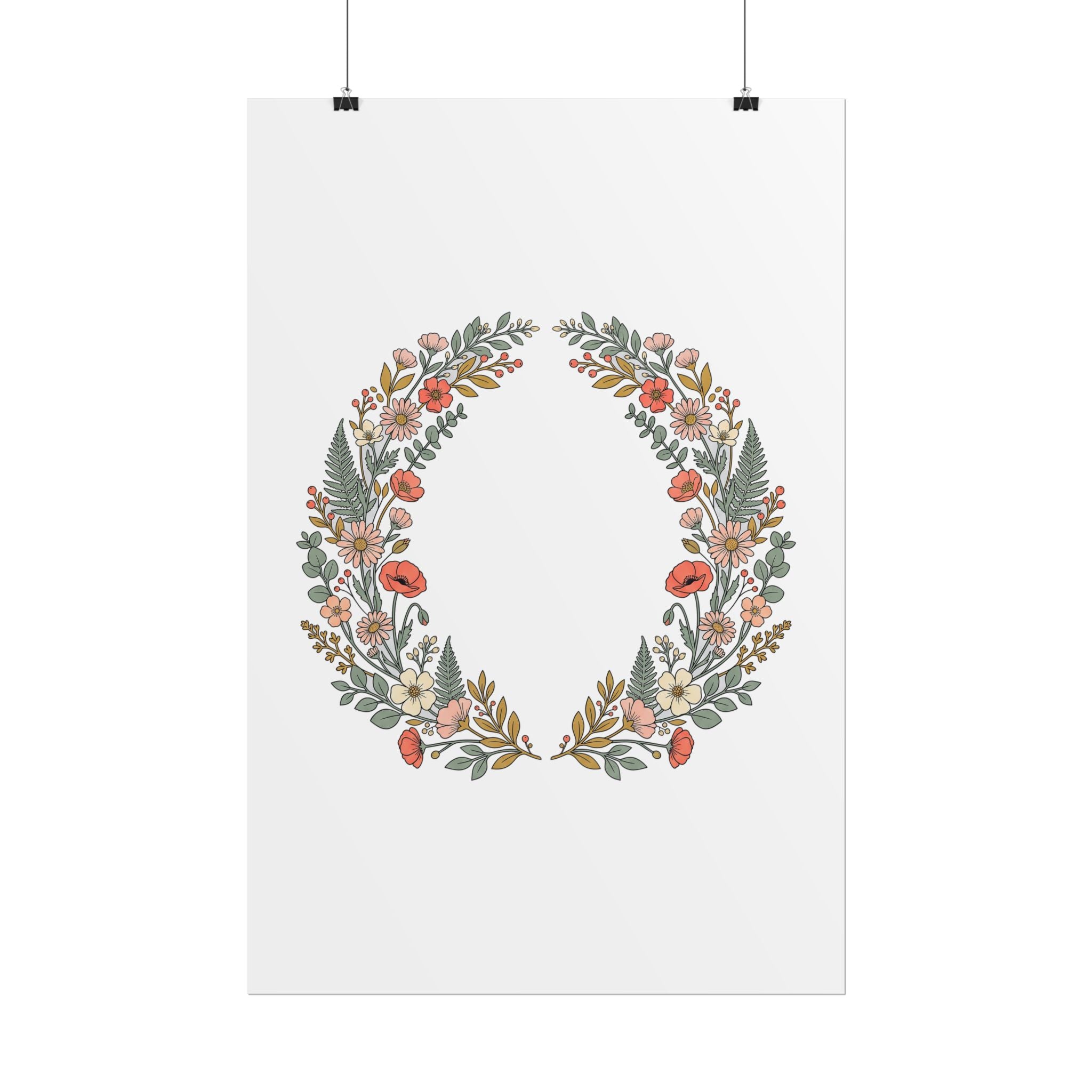 Pressed Flower Arch Poster