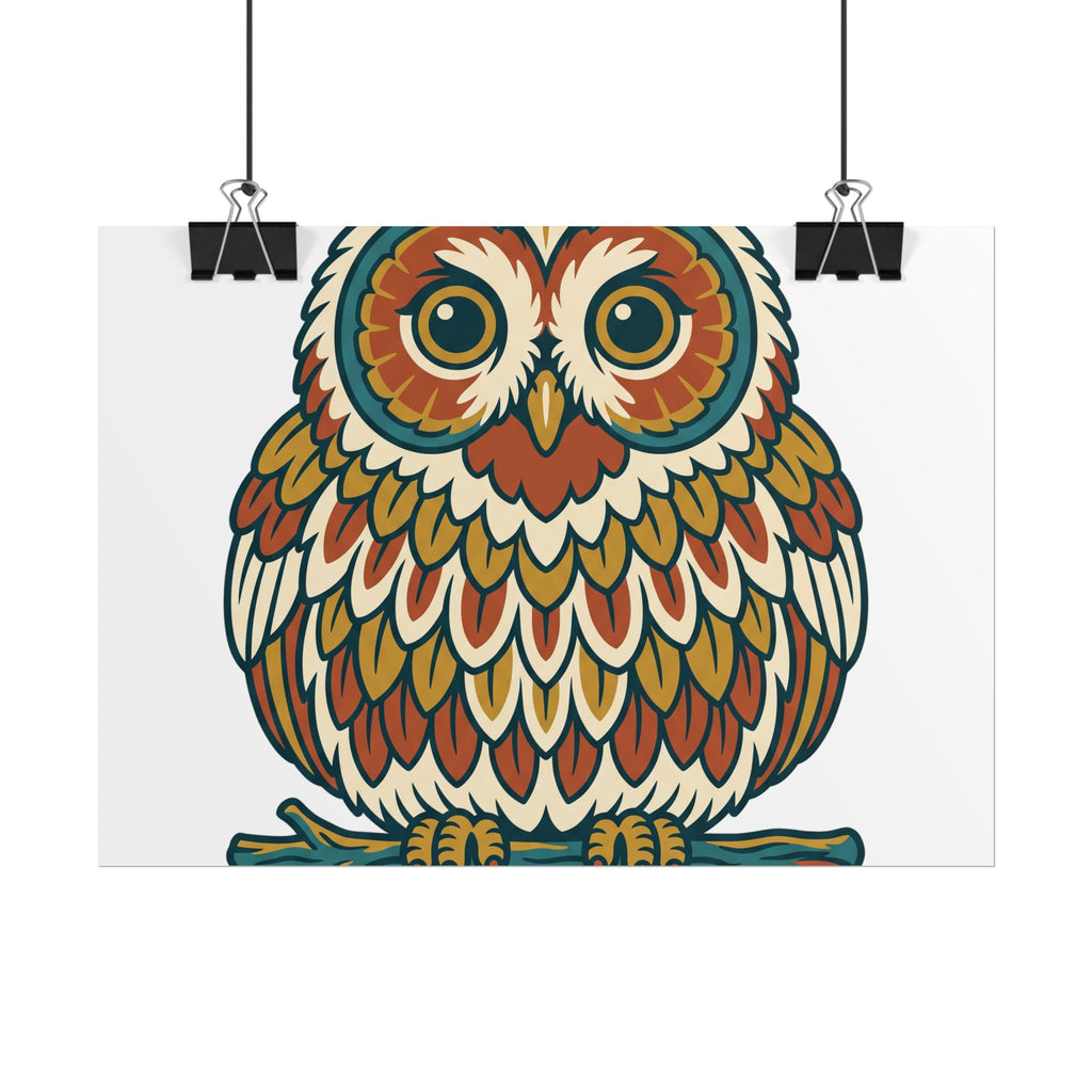 Round Owl Poster