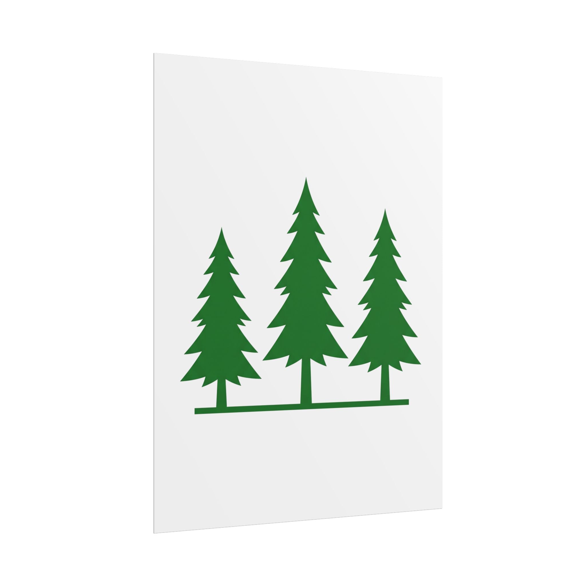 Pine Trio Silhouette Poster