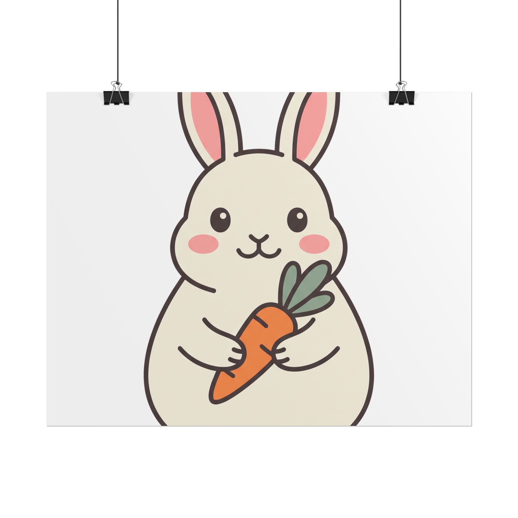Bunny with Carrot Poster