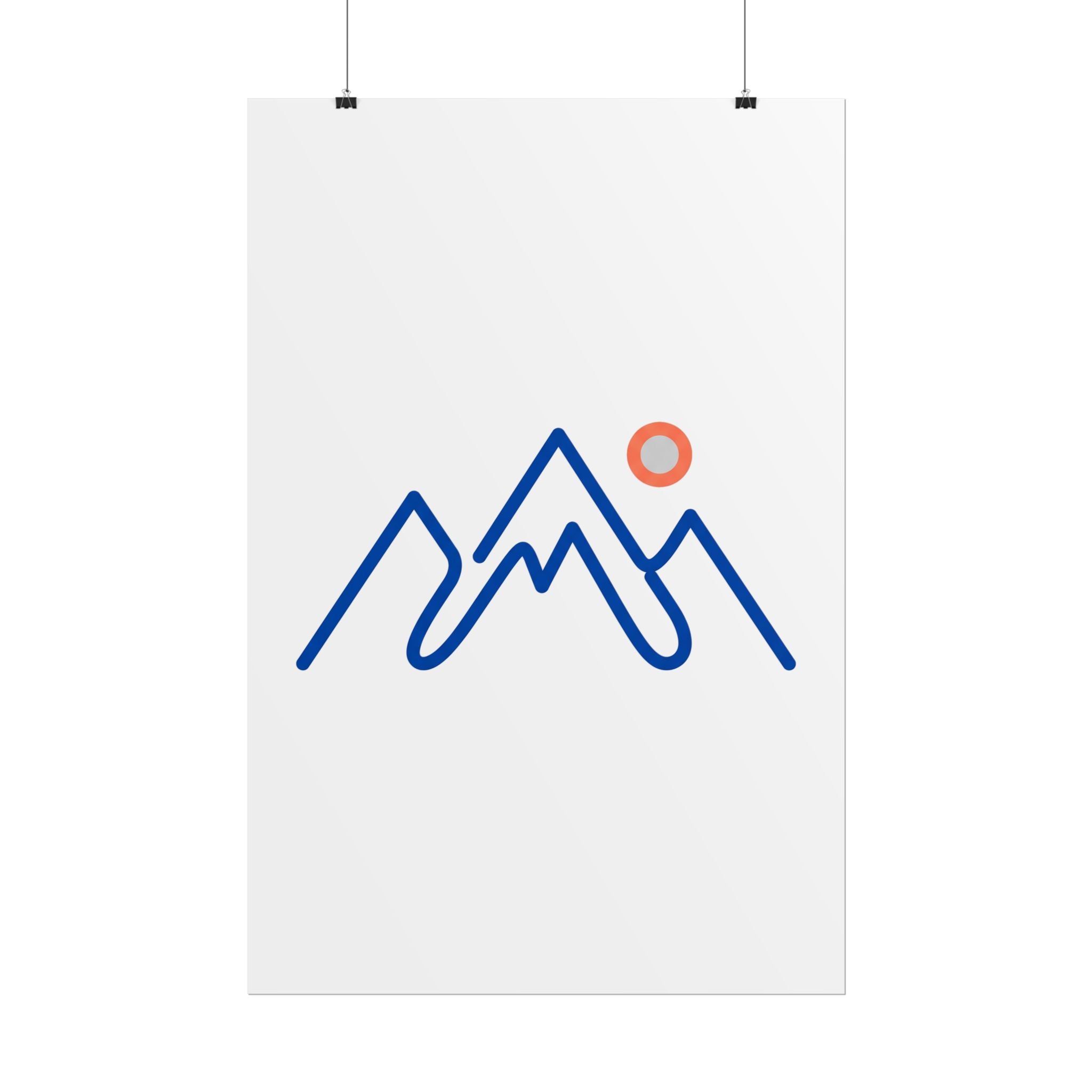 One Line Mountain Poster