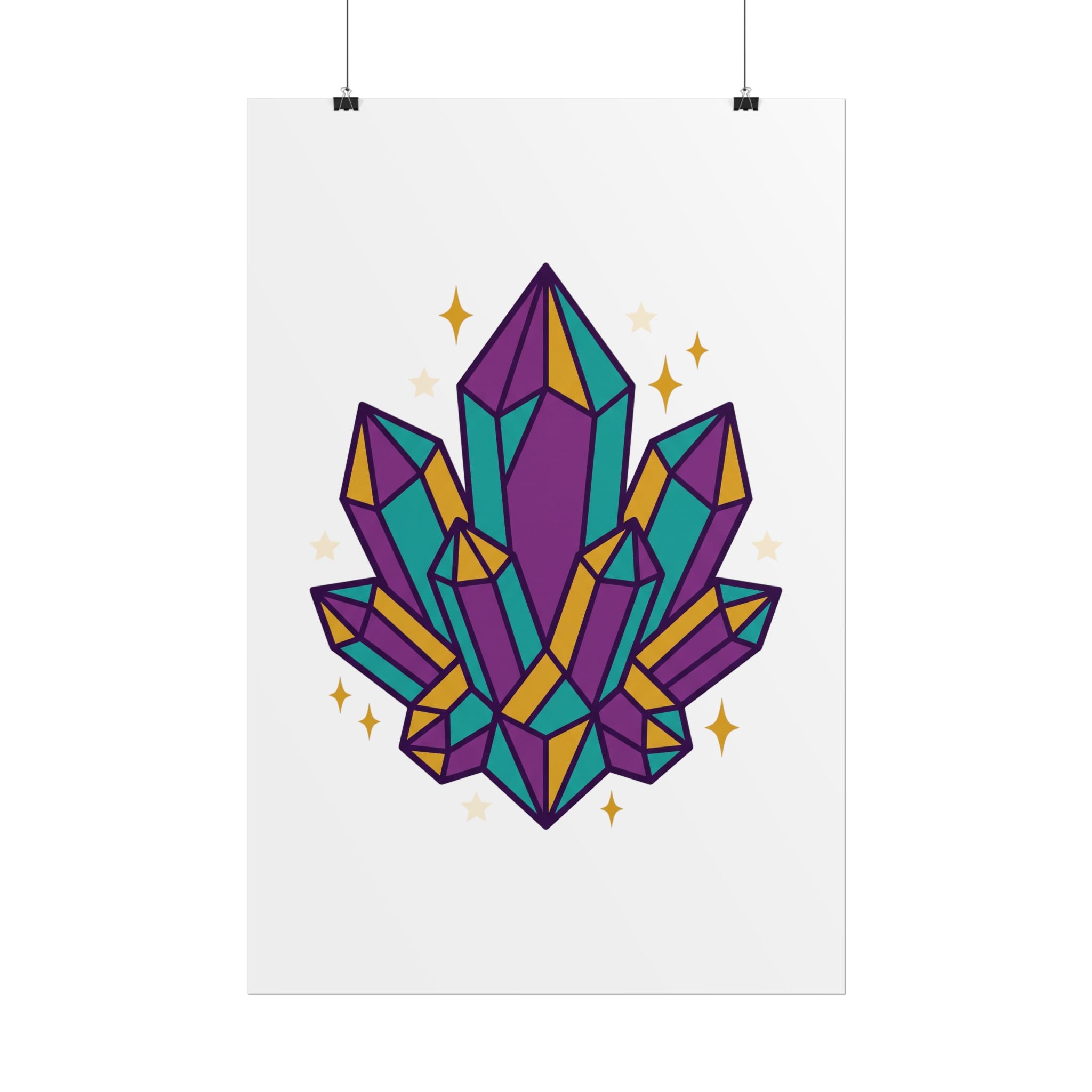 Crystal Cluster Sparkle Poster