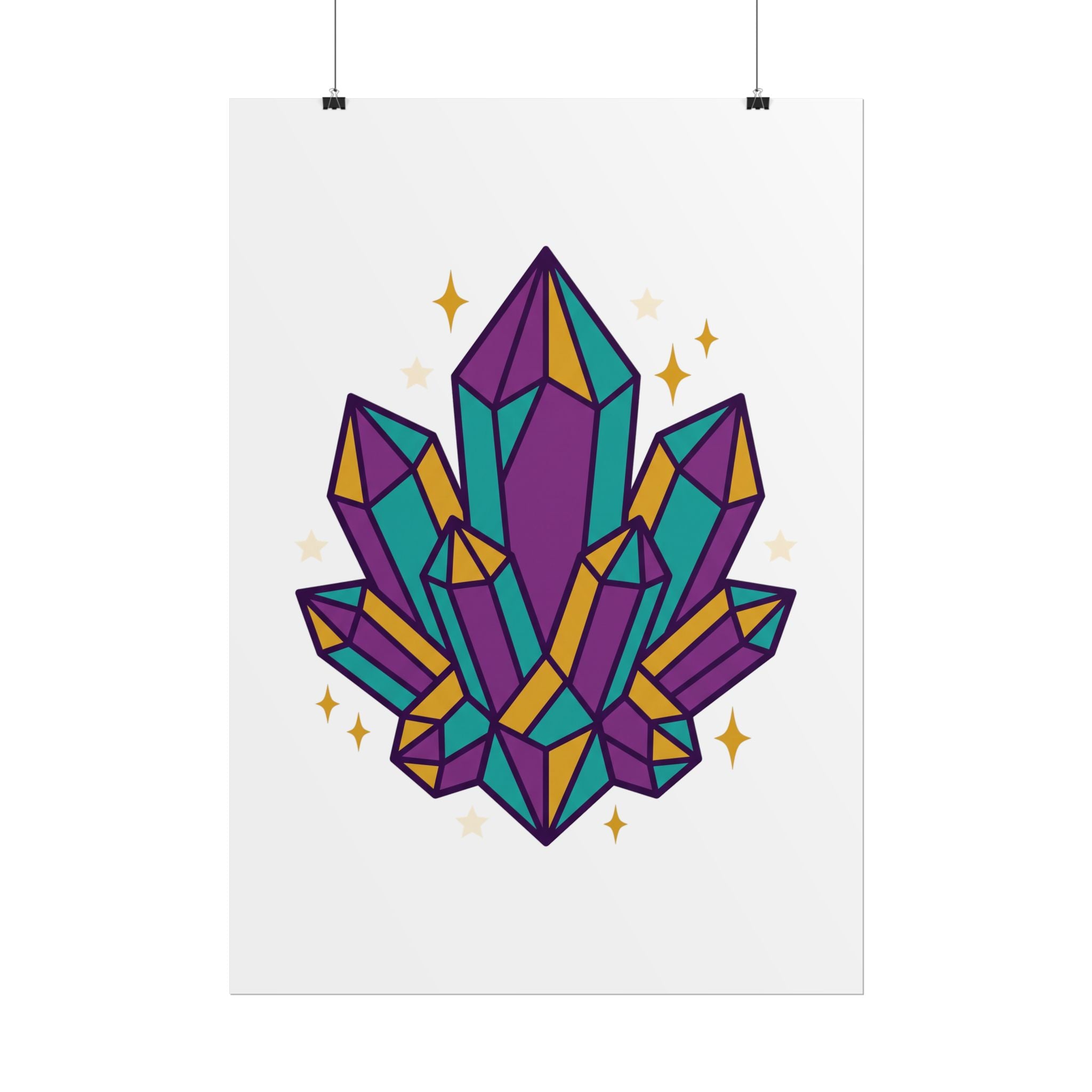Crystal Cluster Sparkle Poster