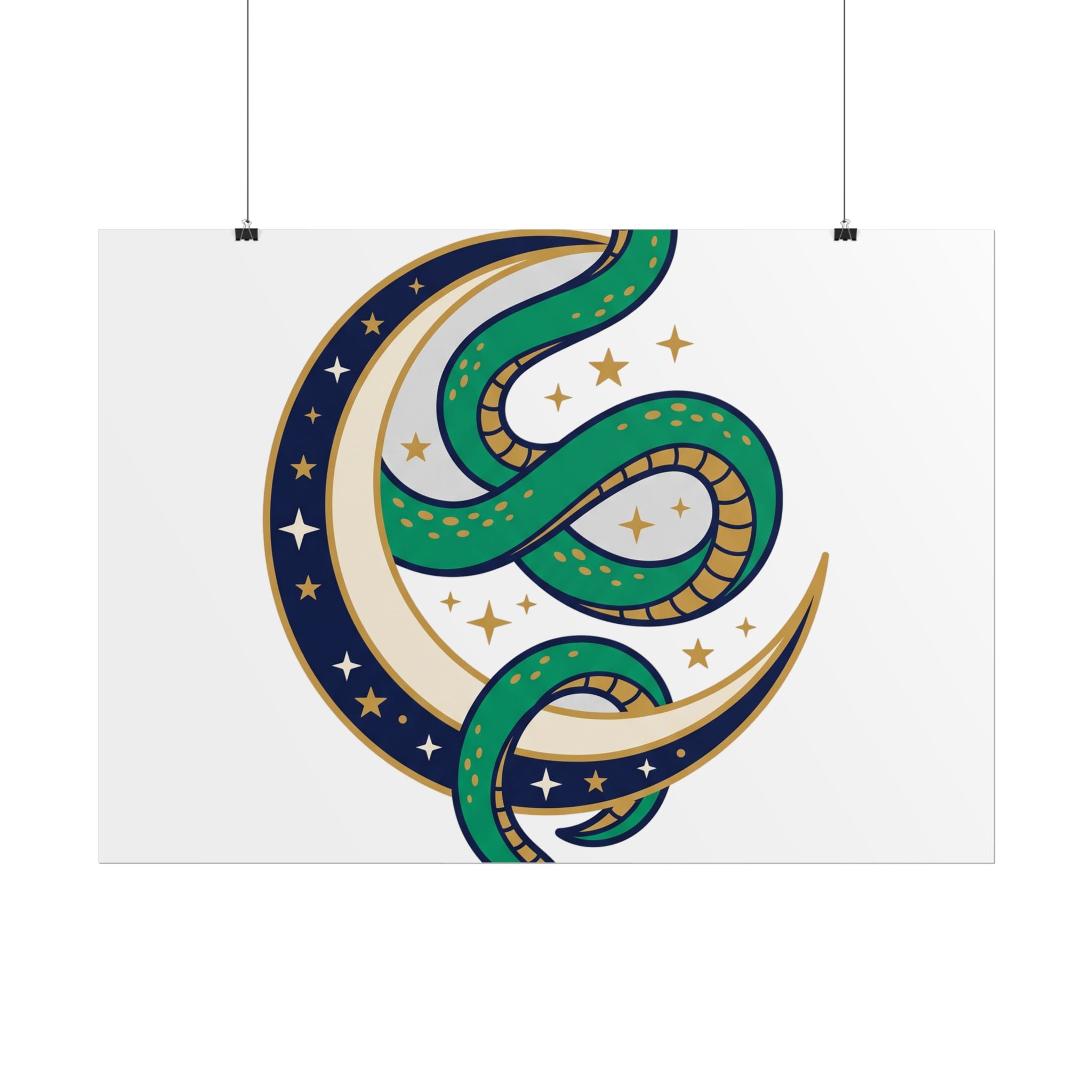Celestial Snake Moon Poster