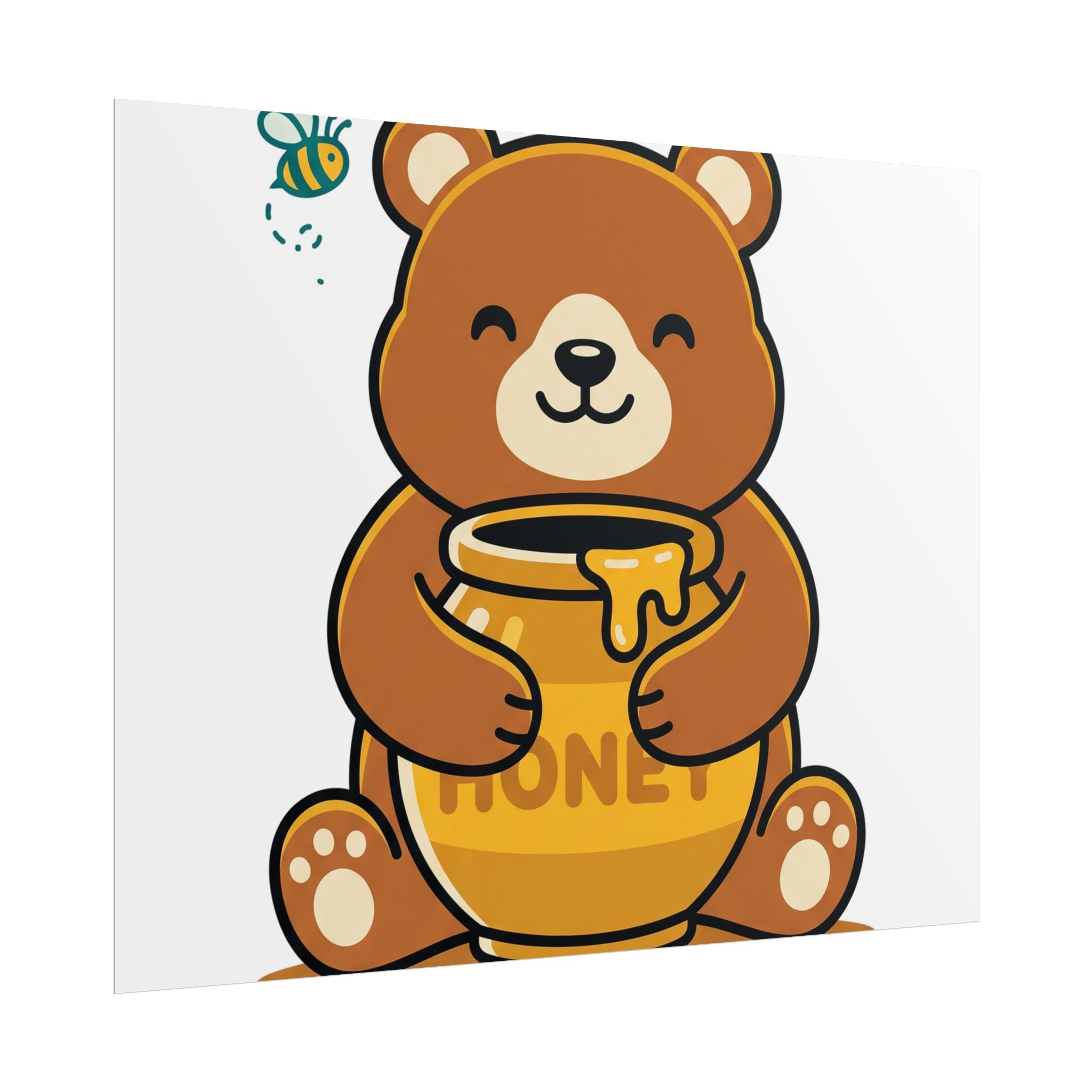 Bear with Honey Poster