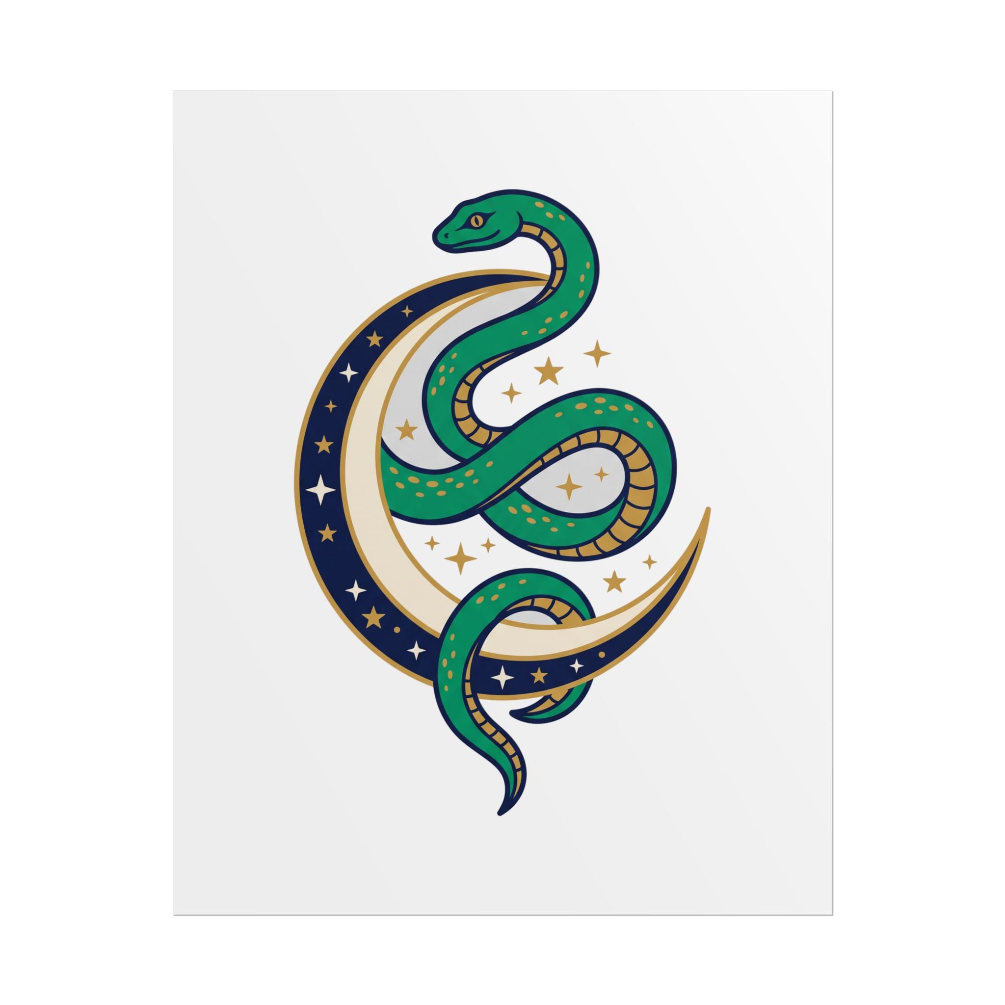 Celestial Snake Moon Poster