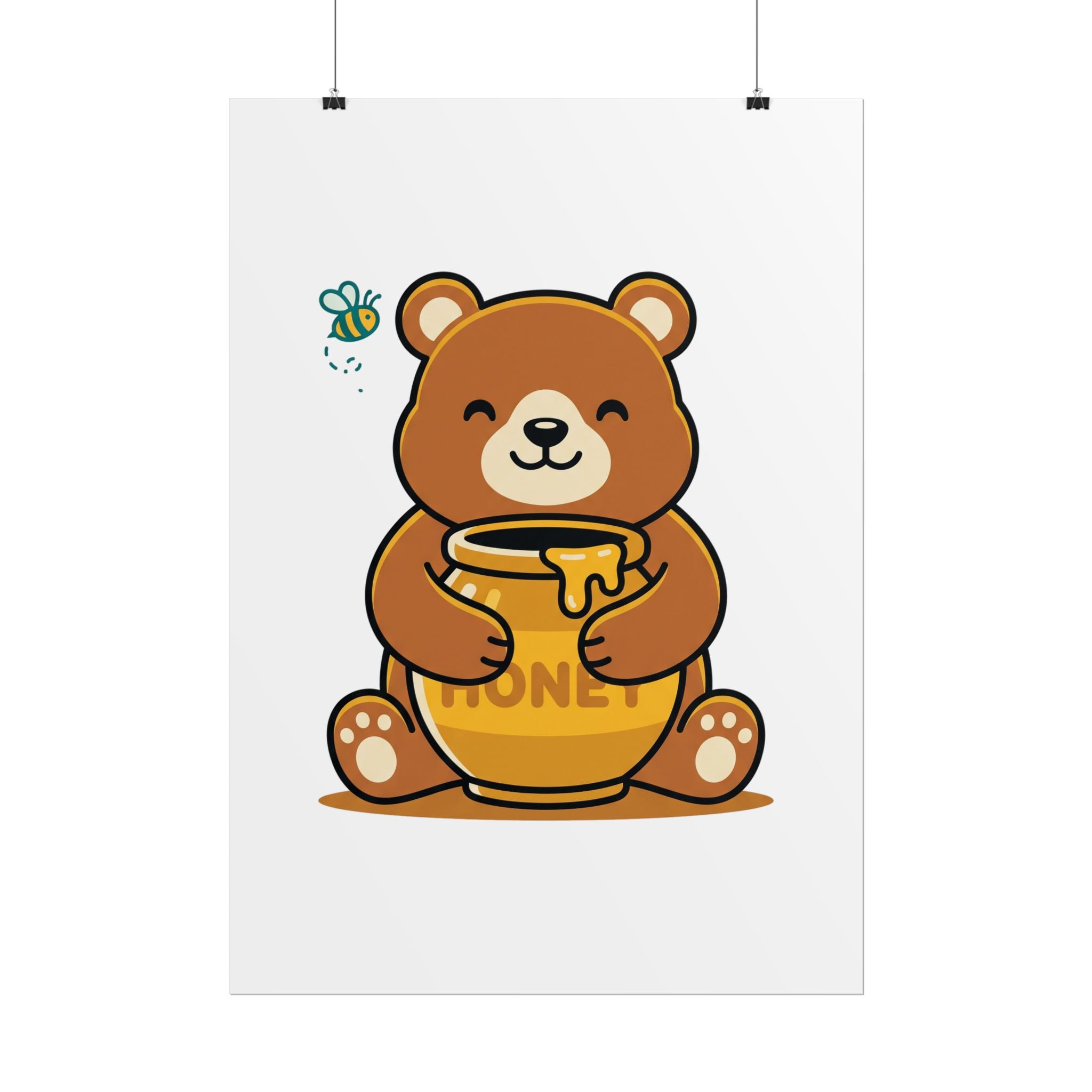 Bear with Honey Poster