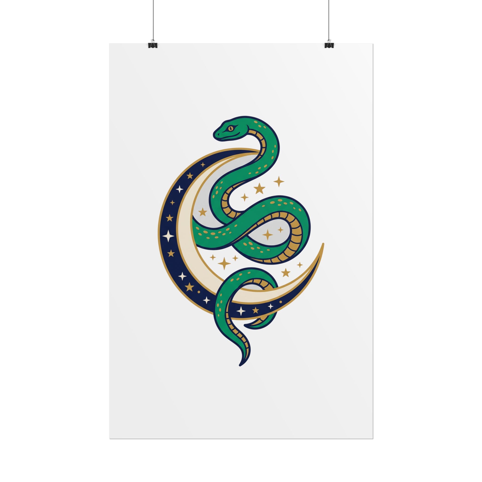 Celestial Snake Moon Poster