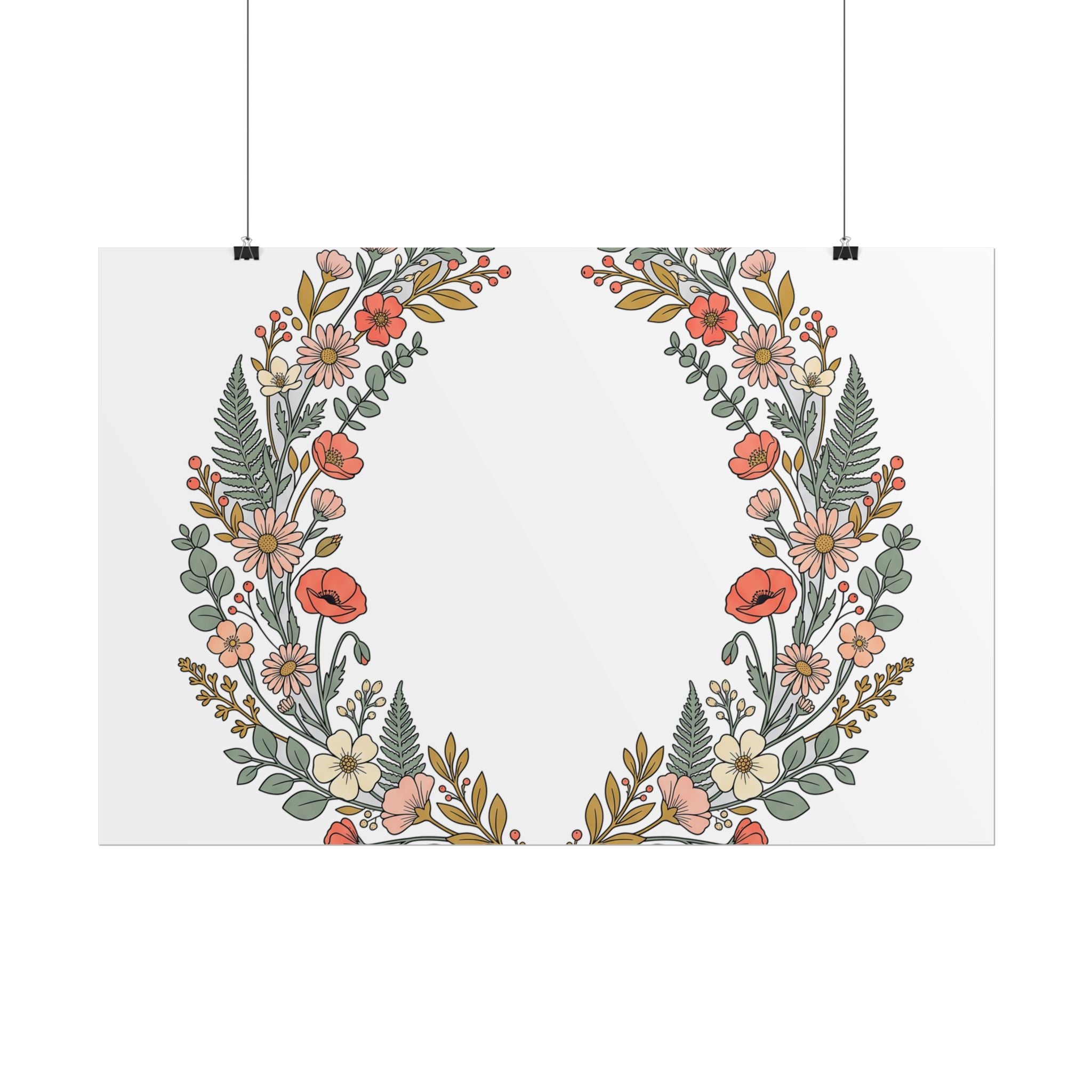 Pressed Flower Arch Poster