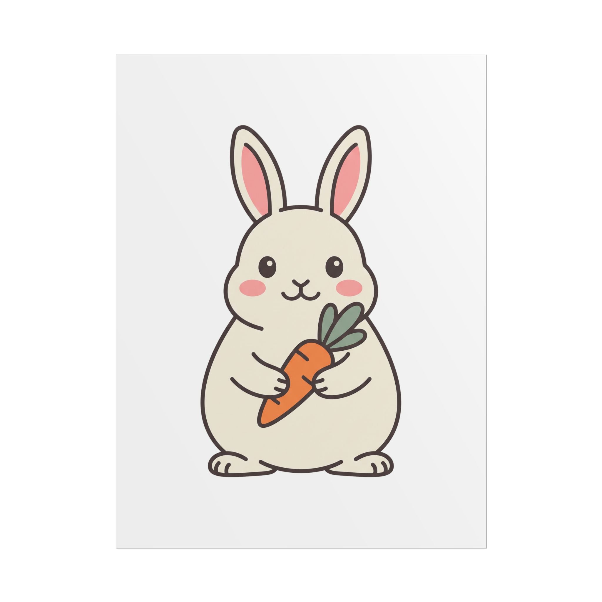 Bunny with Carrot Poster