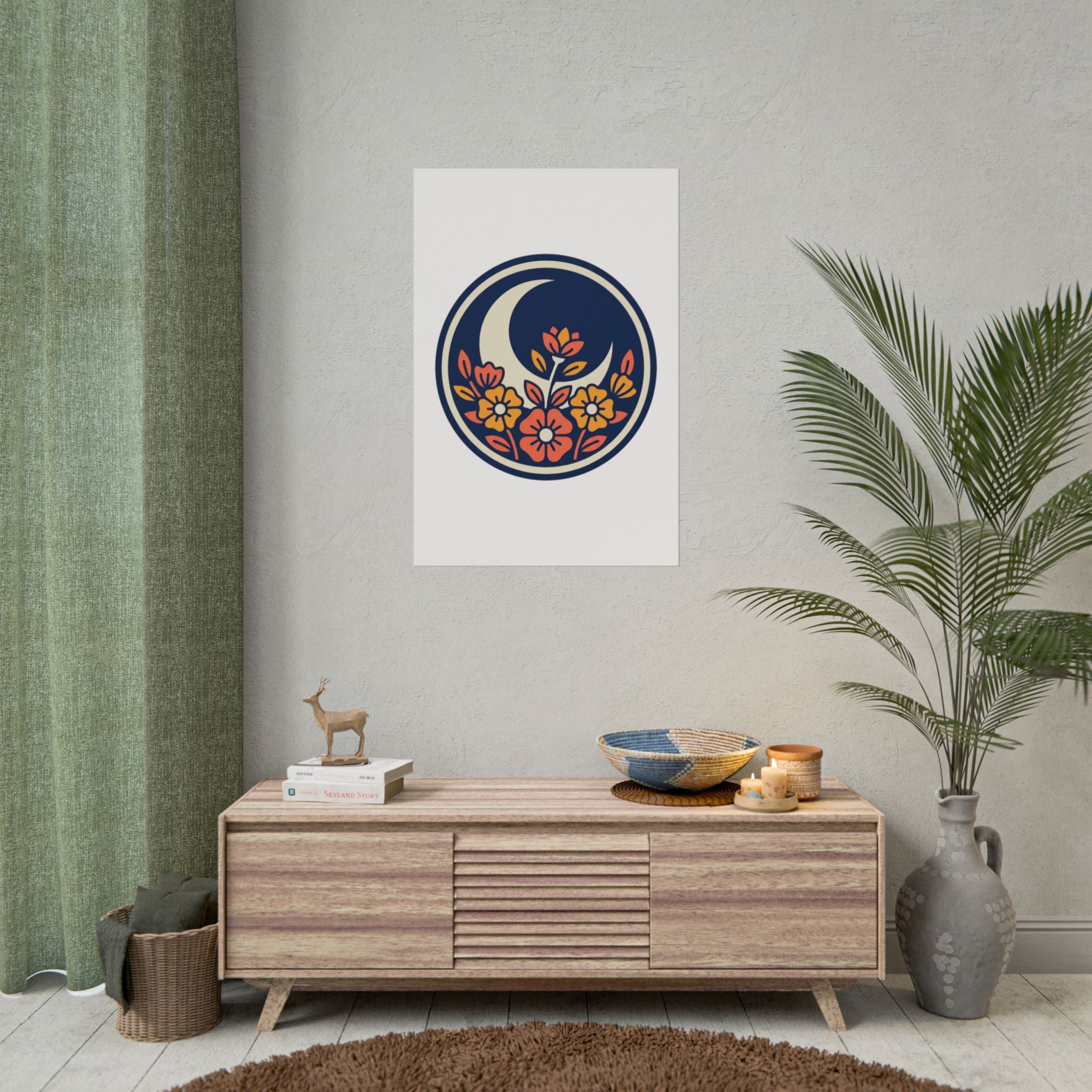 Night Garden Circle Poster