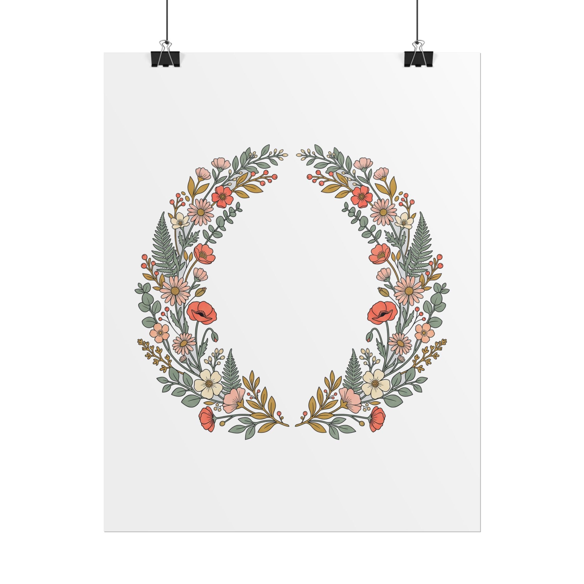 Pressed Flower Arch Poster