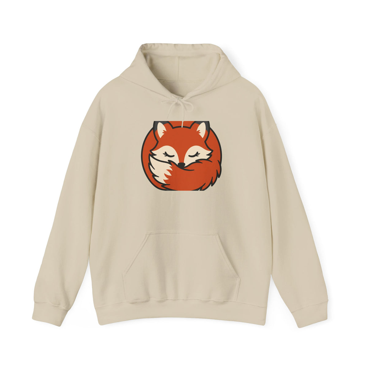 Sleepy Fox Loaf Hoodie, Cute Cottagecore Animal Pullover