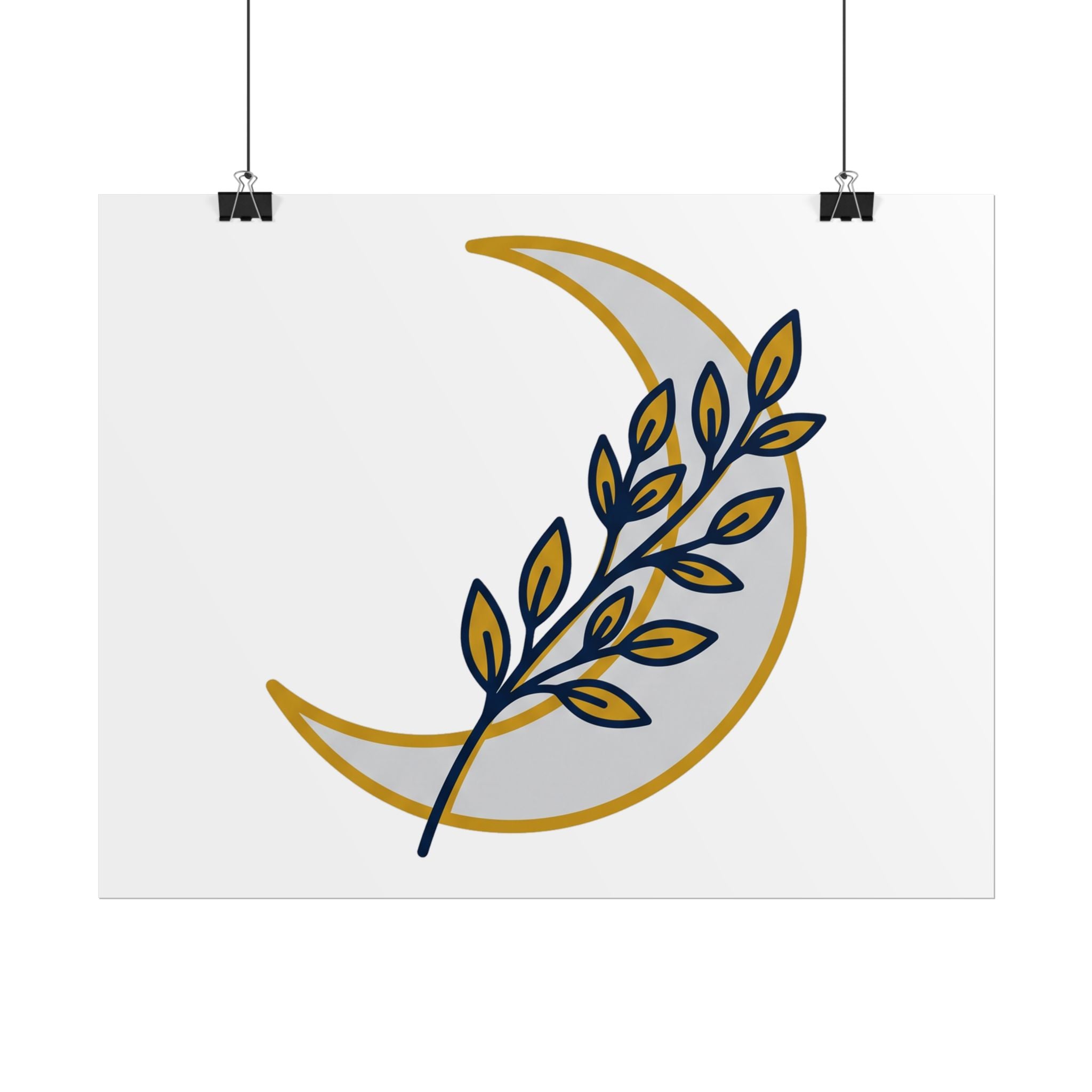 Crescent Moon Branch Poster
