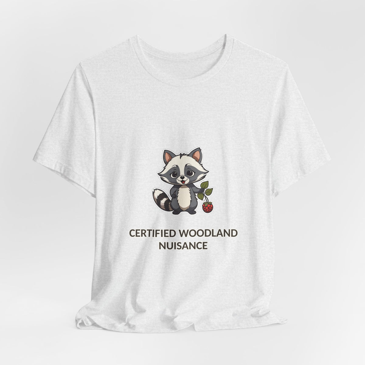 Certified Woodland Nuisance Tee, Cute Raccoon Graphic T-Shirt