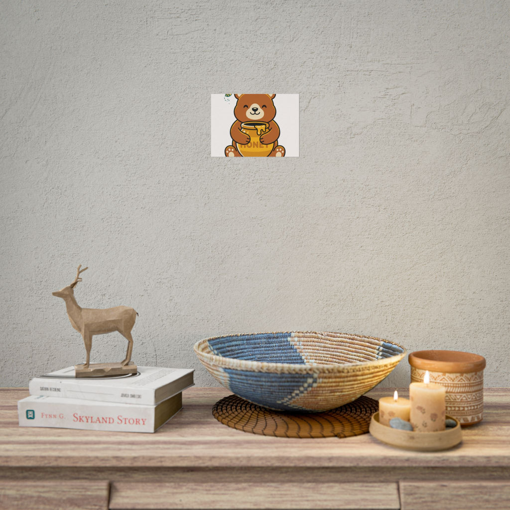 Bear with Honey Poster