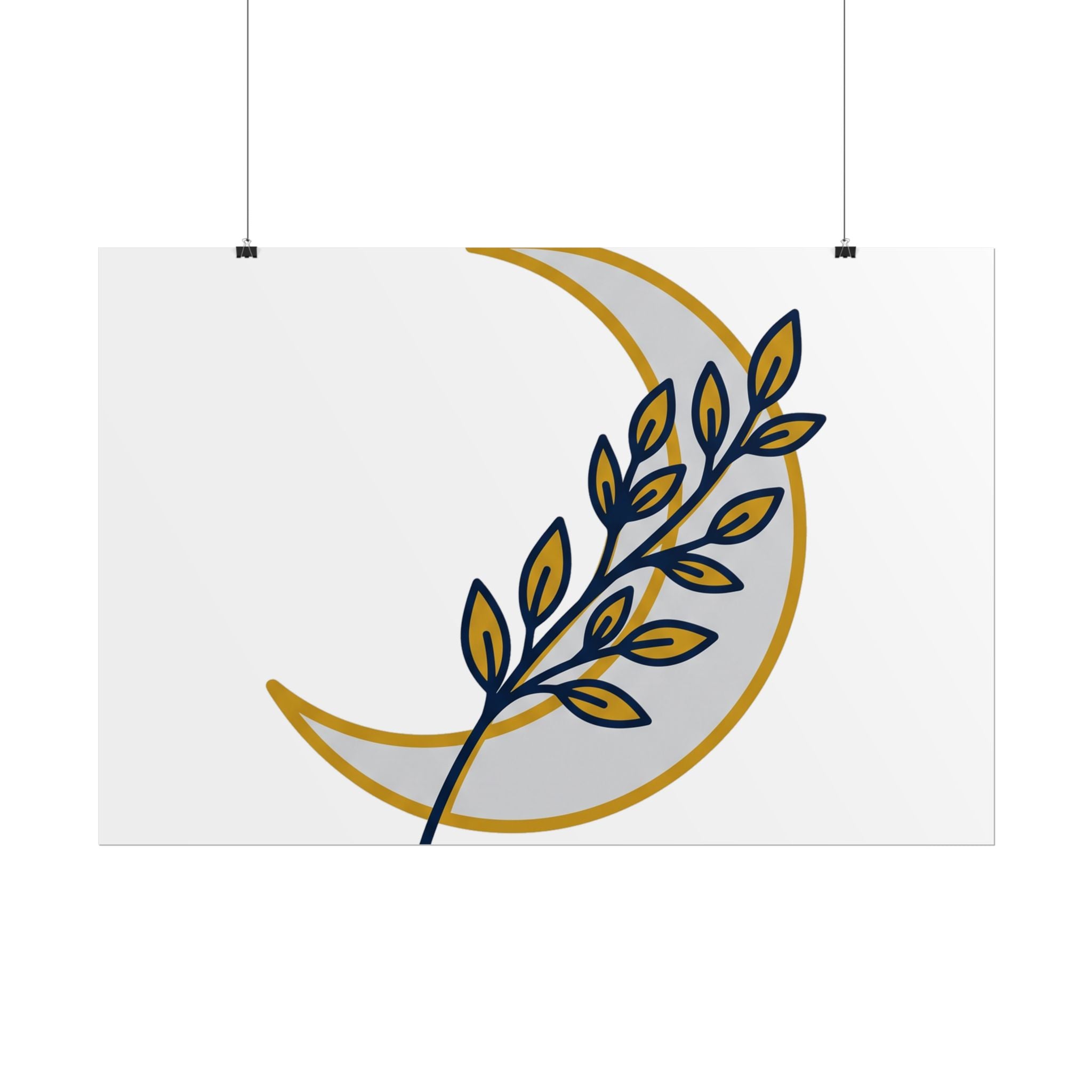 Crescent Moon Branch Poster