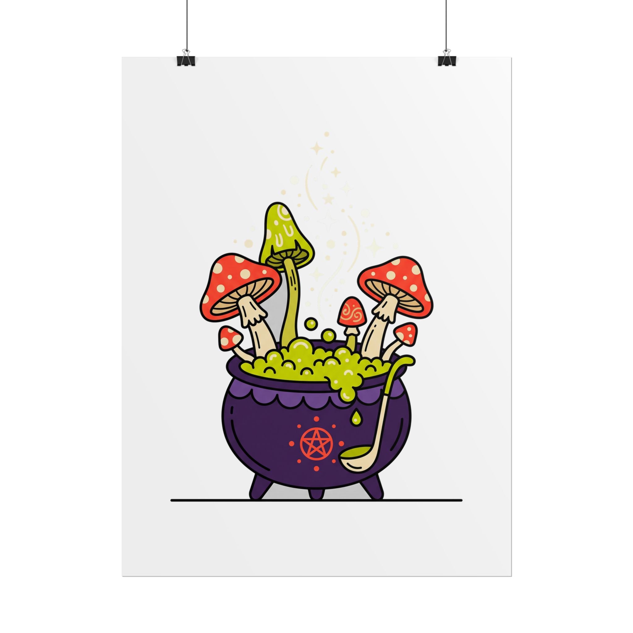Witchy Mushroom Potion Poster