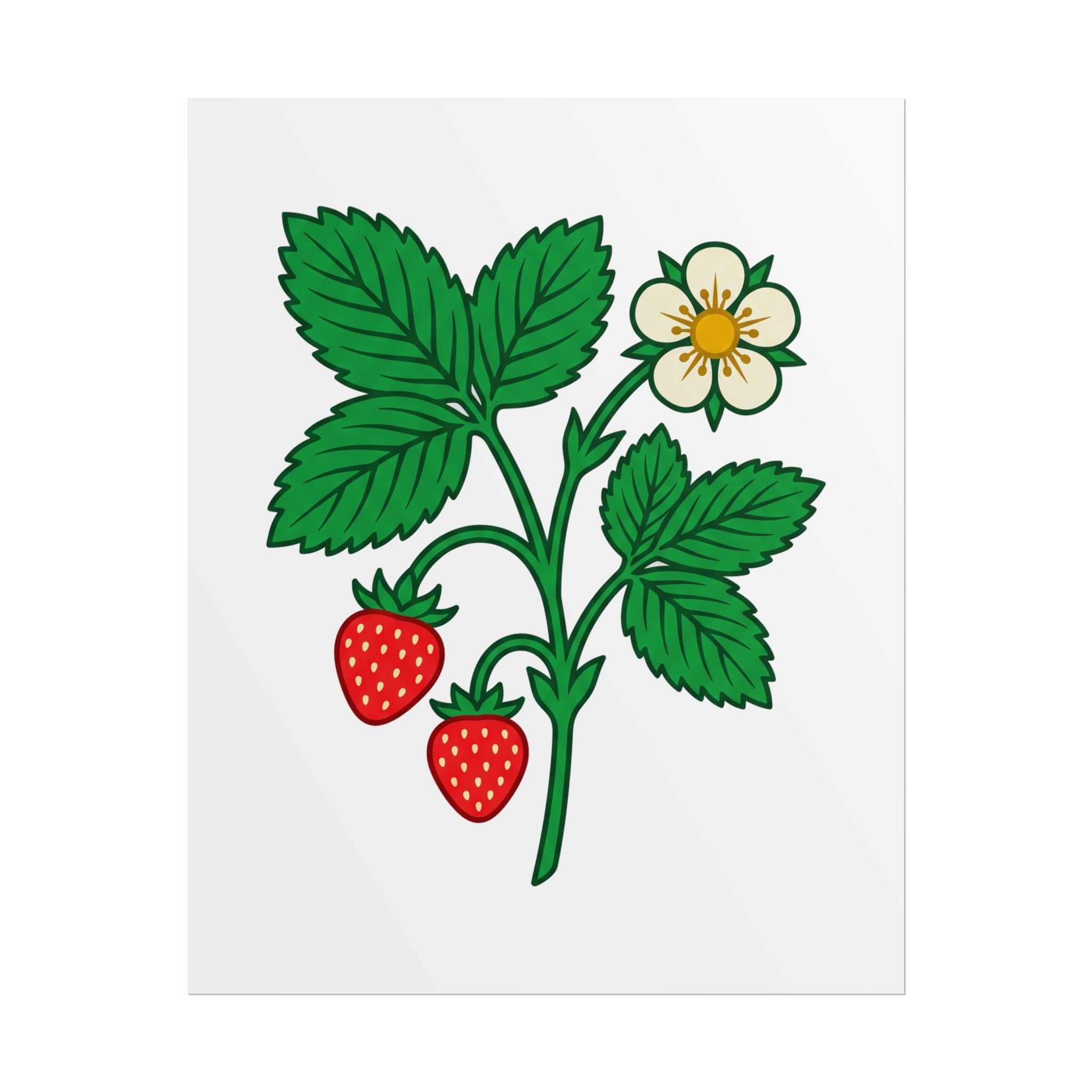 Wild Strawberry Sprig Poster