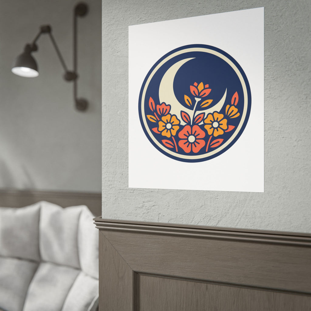 Night Garden Circle Poster