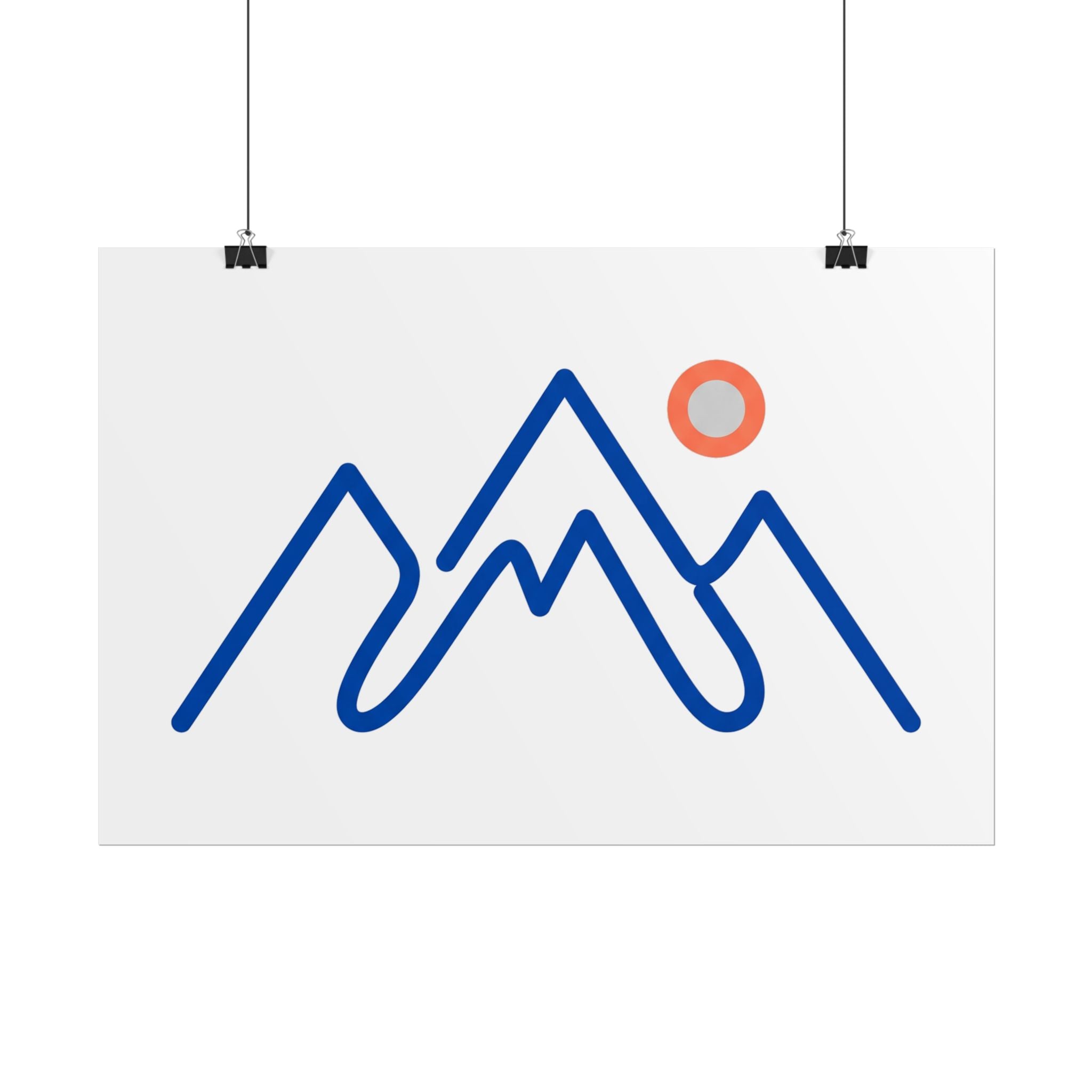 One Line Mountain Poster