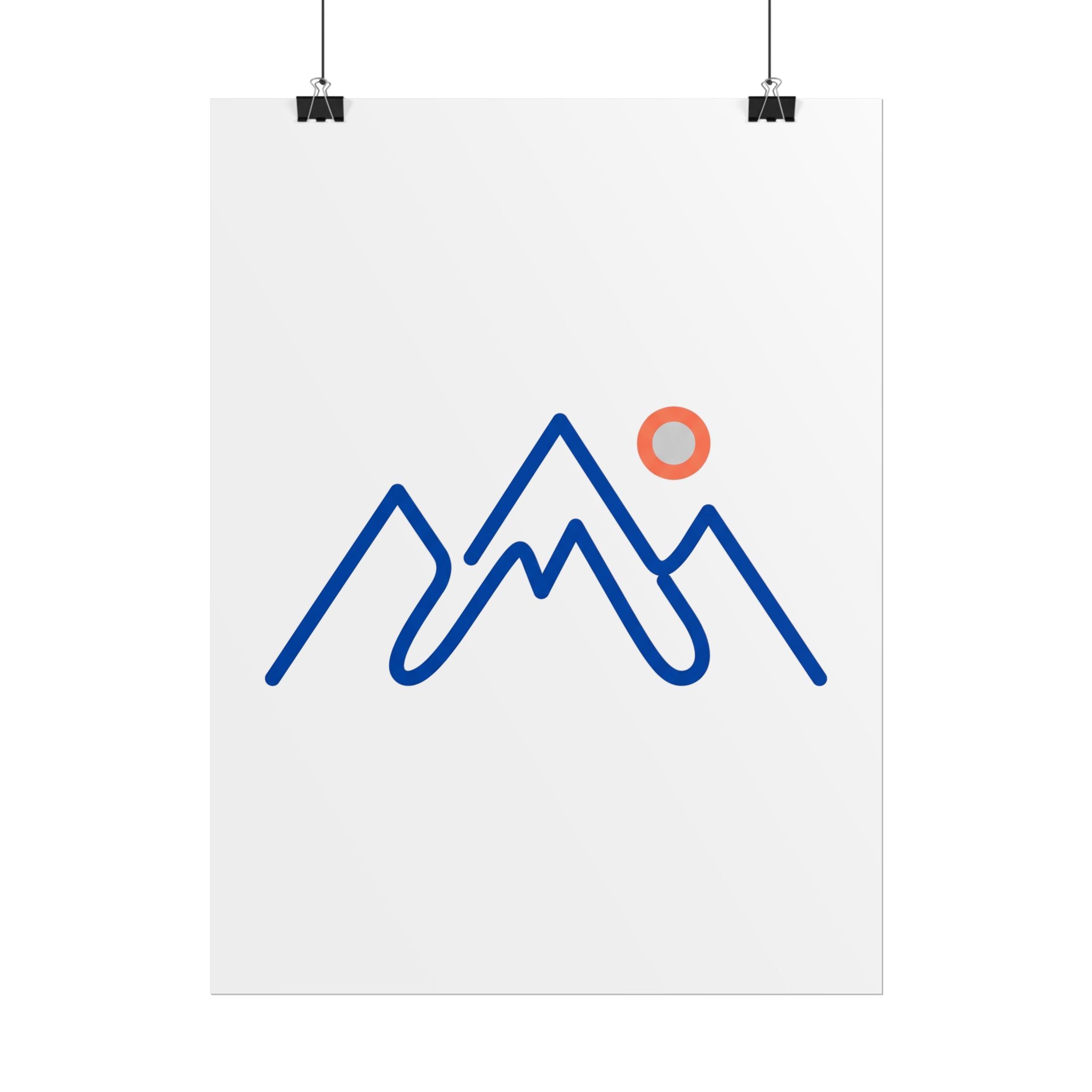 One Line Mountain Poster