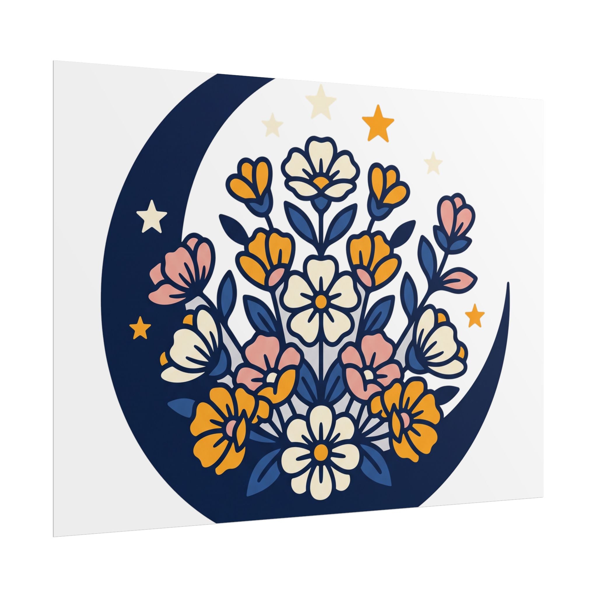 Moonflower Crescent Poster