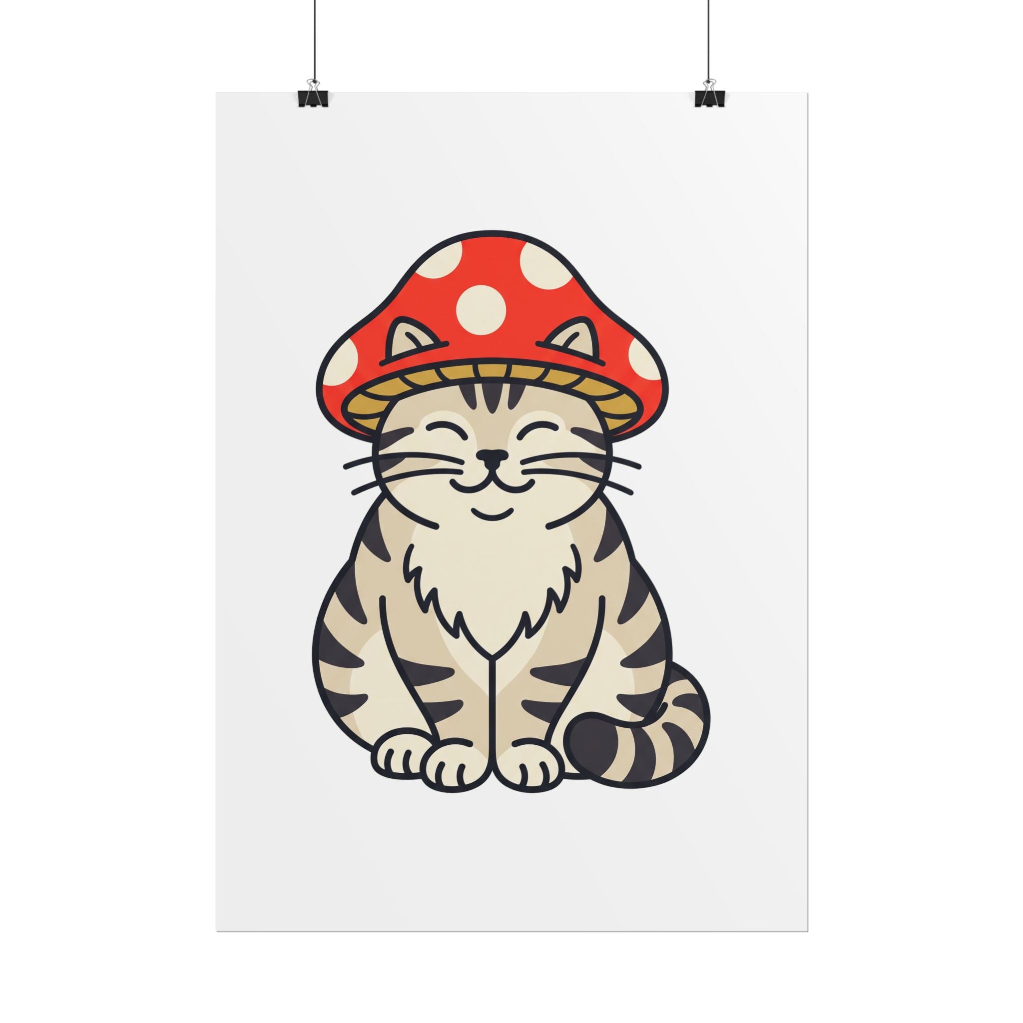 Mushroom Cat Poster