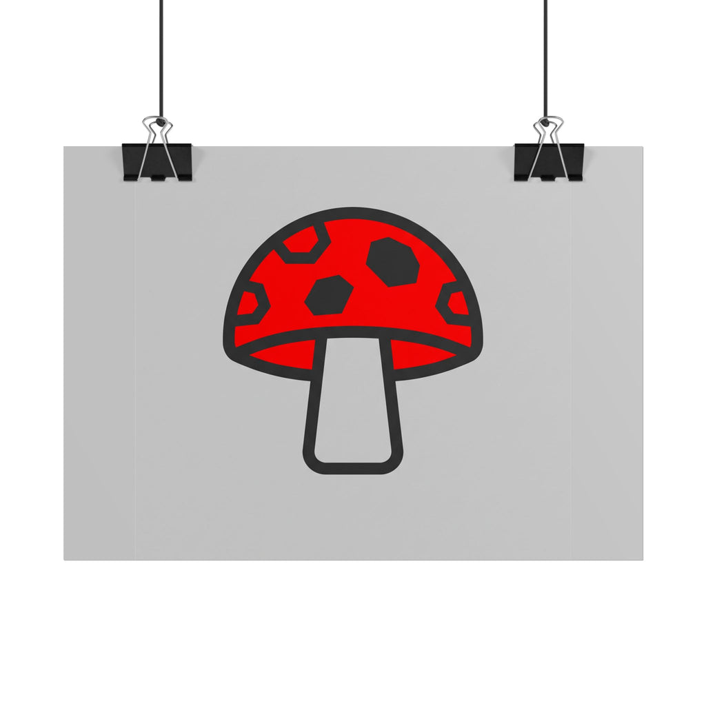 Minimal Mushroom Icon Poster