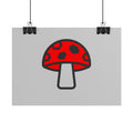 Minimal Mushroom Icon Poster