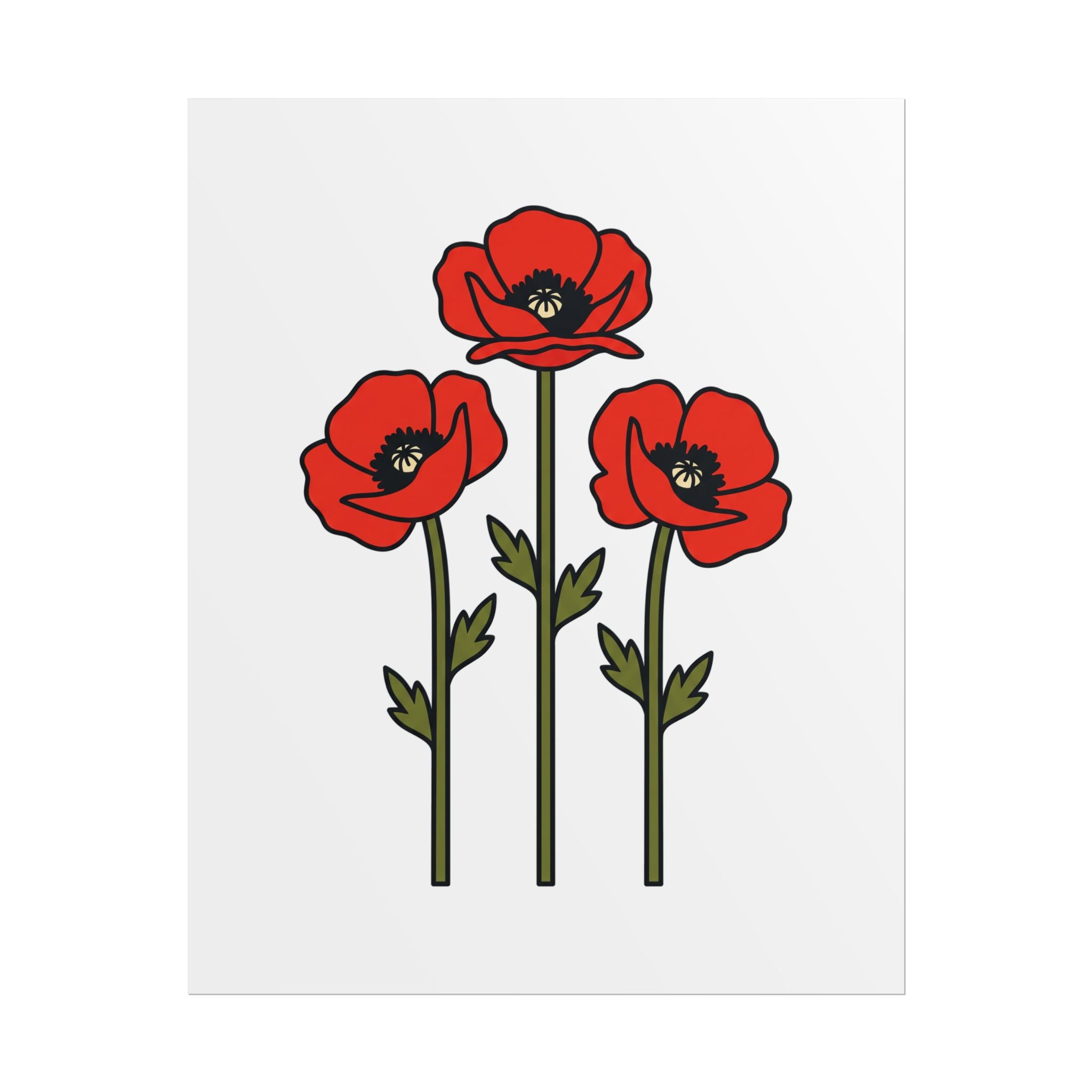 Bold Poppy Trio Poster