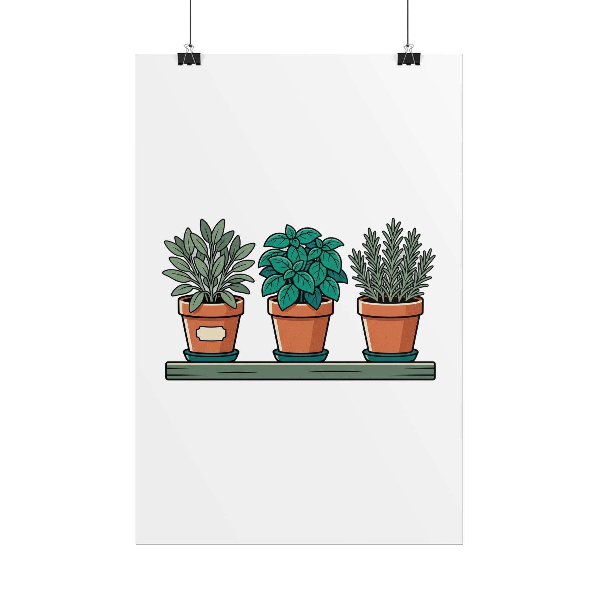 Cottage Window Herbs Poster