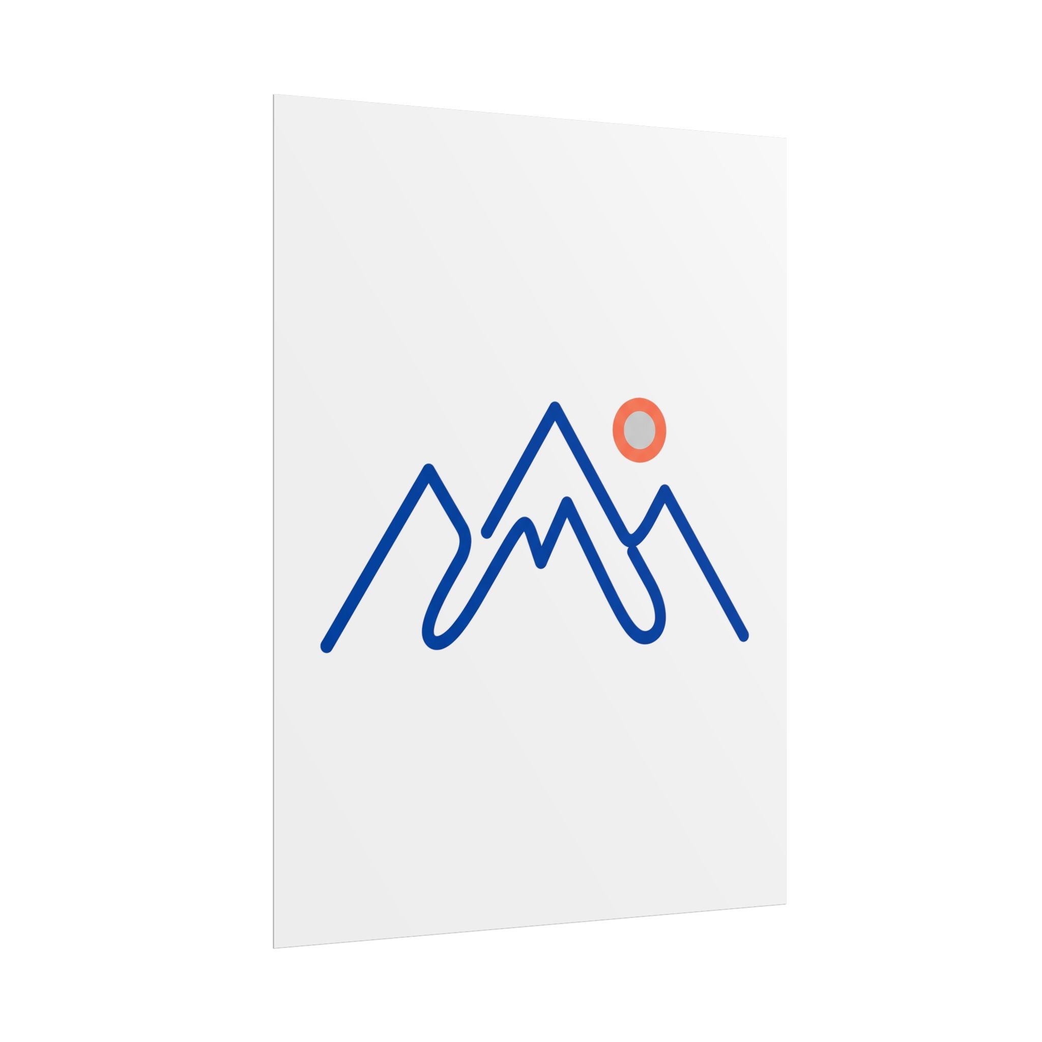 One Line Mountain Poster