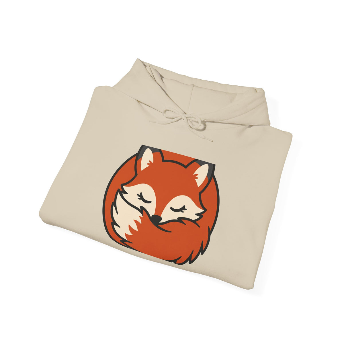 Sleepy Fox Loaf Hoodie, Cute Cottagecore Animal Pullover