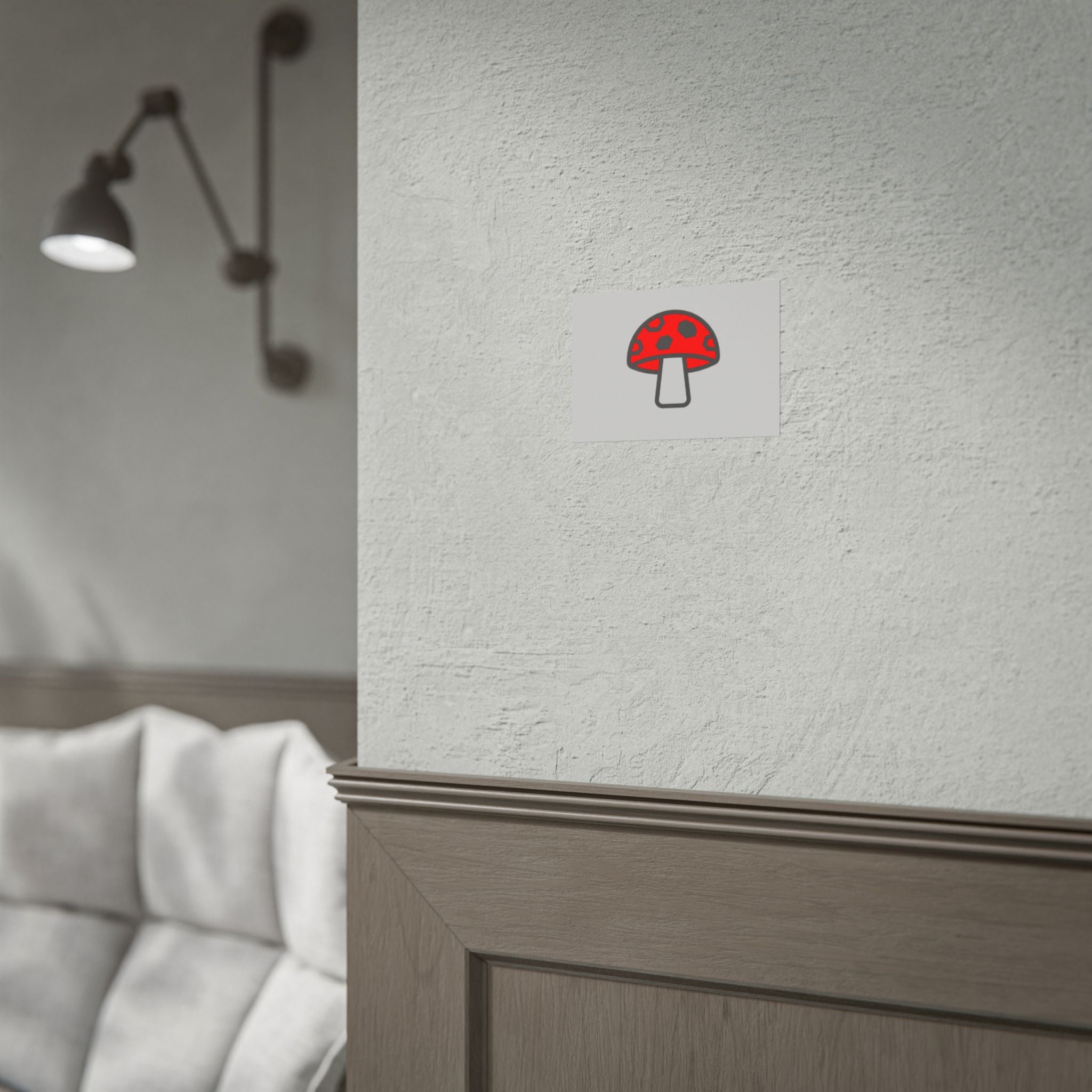 Minimal Mushroom Icon Poster