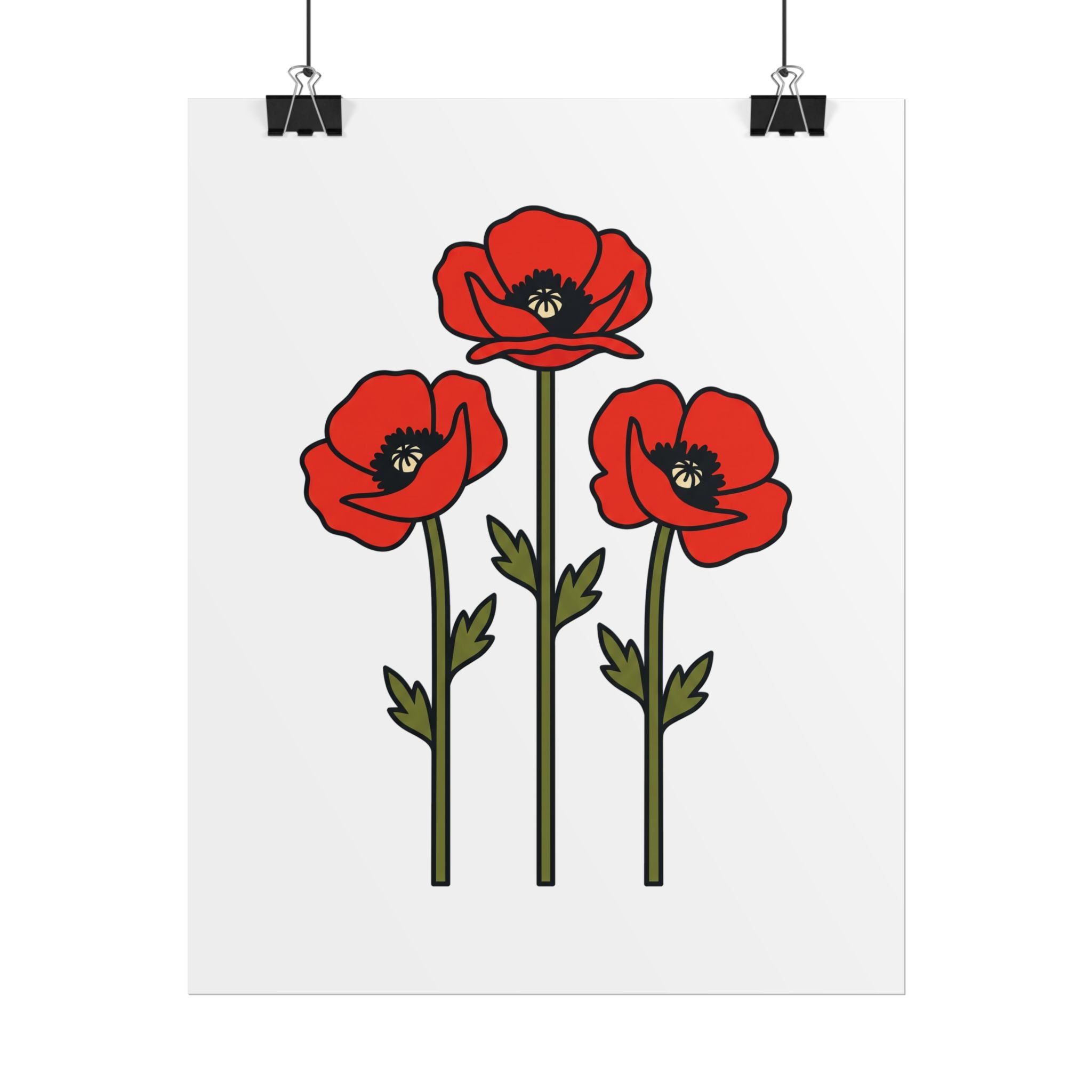 Bold Poppy Trio Poster
