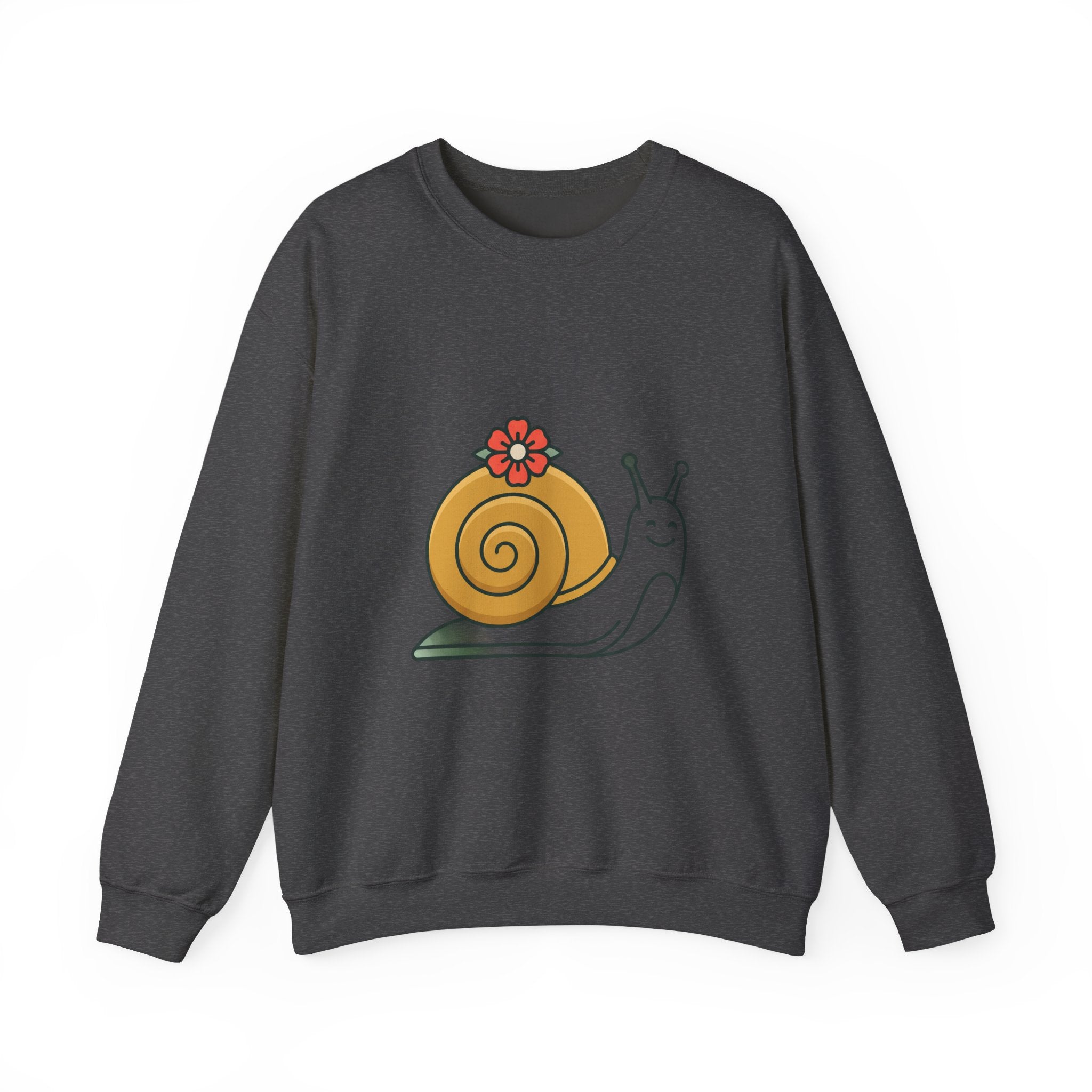 Cute Snail Graphic Sweatshirt – Floral Shell Cozy Crewneck
