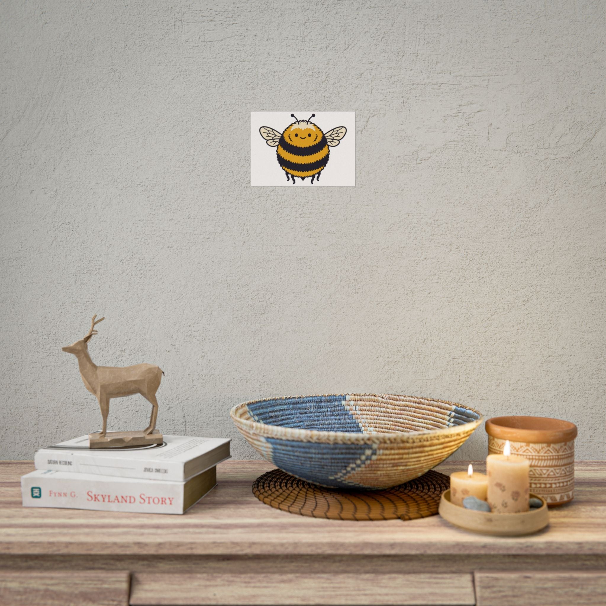 Round Bee Buddy Poster