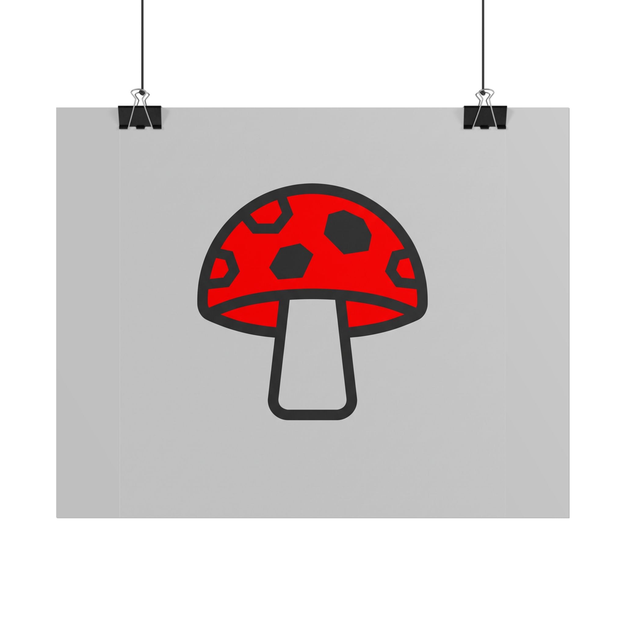 Minimal Mushroom Icon Poster
