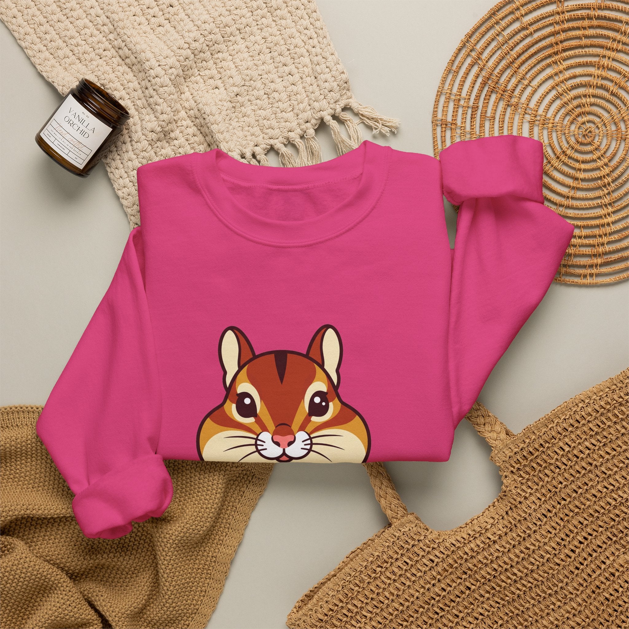Chipmunk with Acorn Crewneck