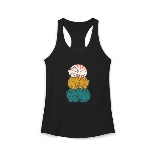 Sleepy Cat Stack Tank Top