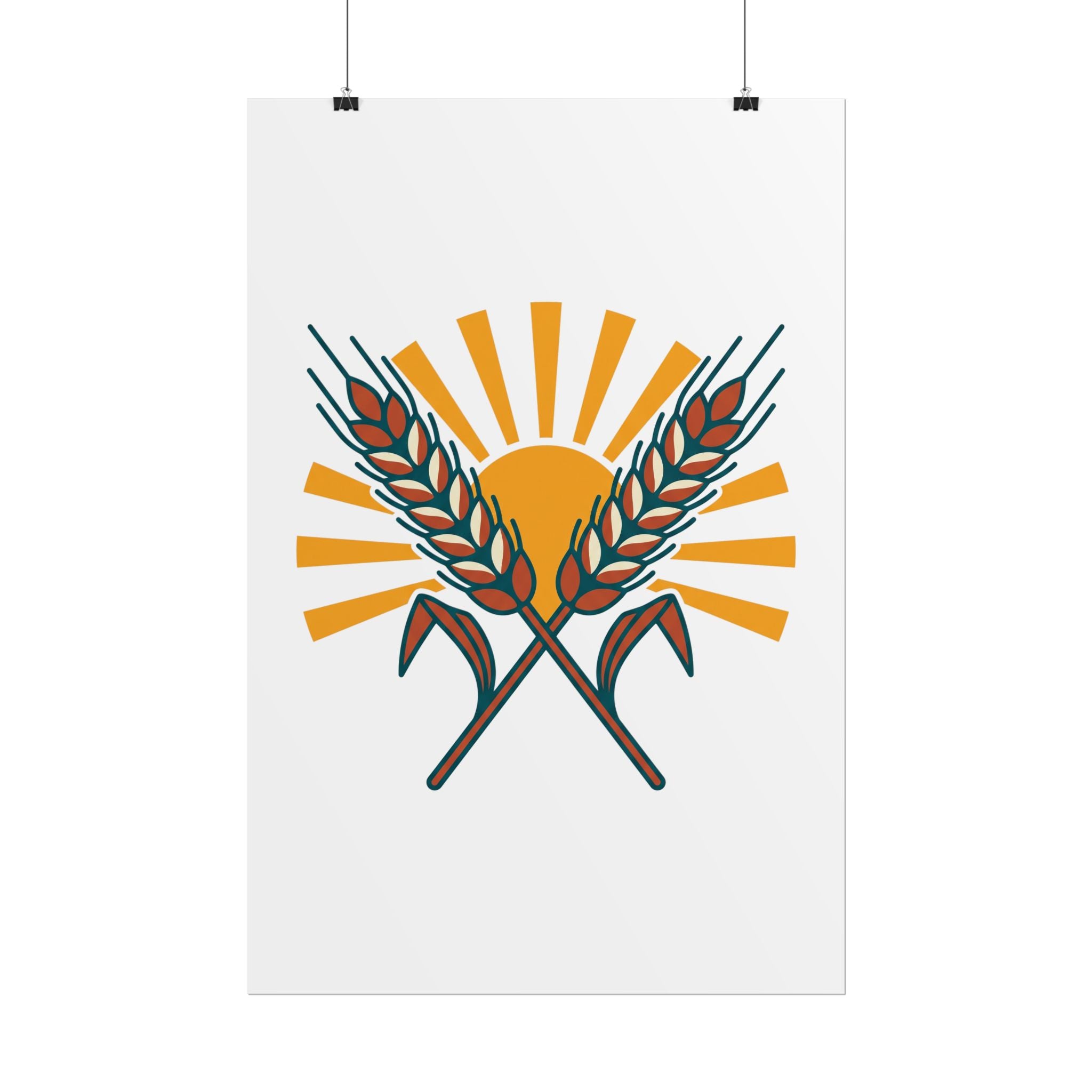 Sun and Wheat Poster