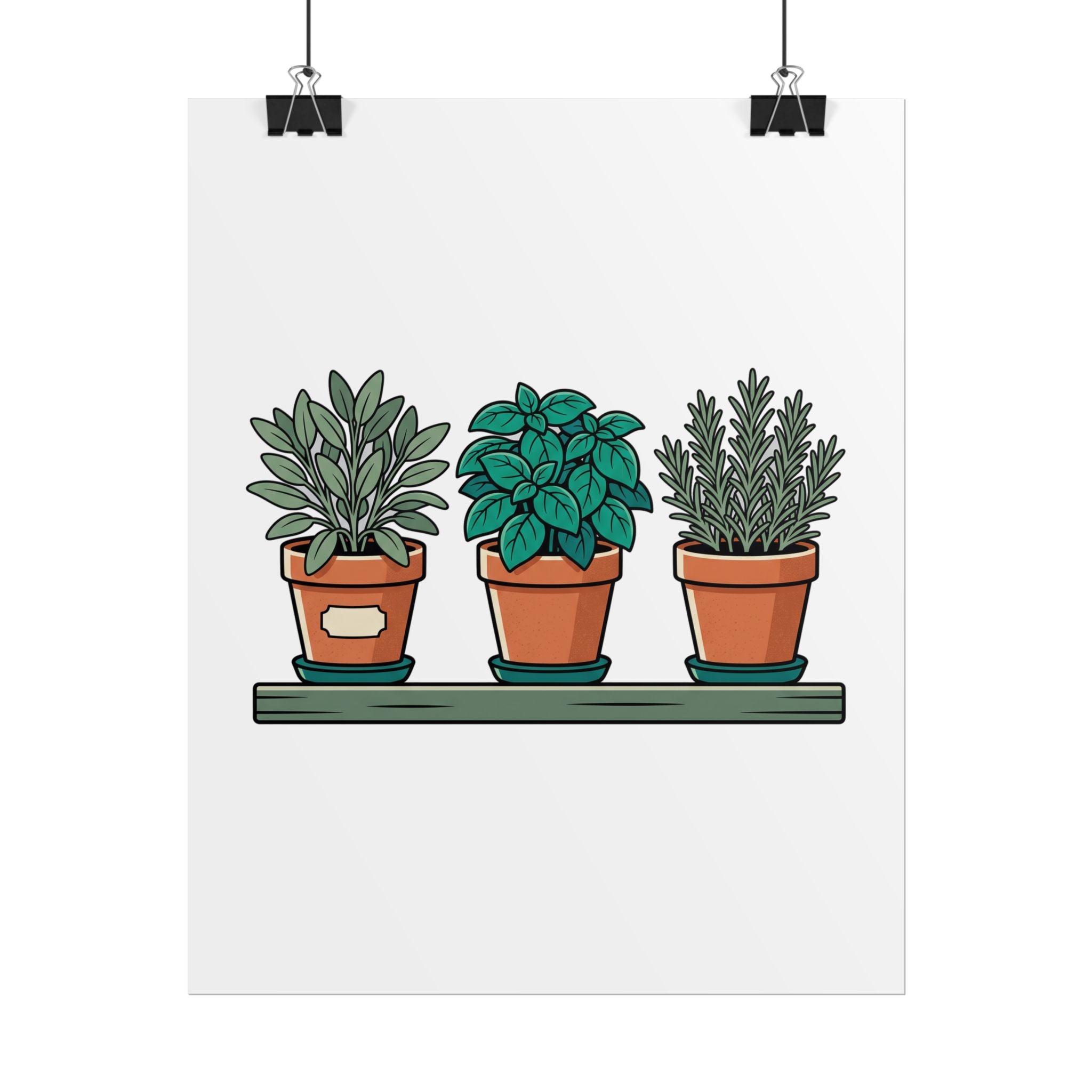 Cottage Window Herbs Poster