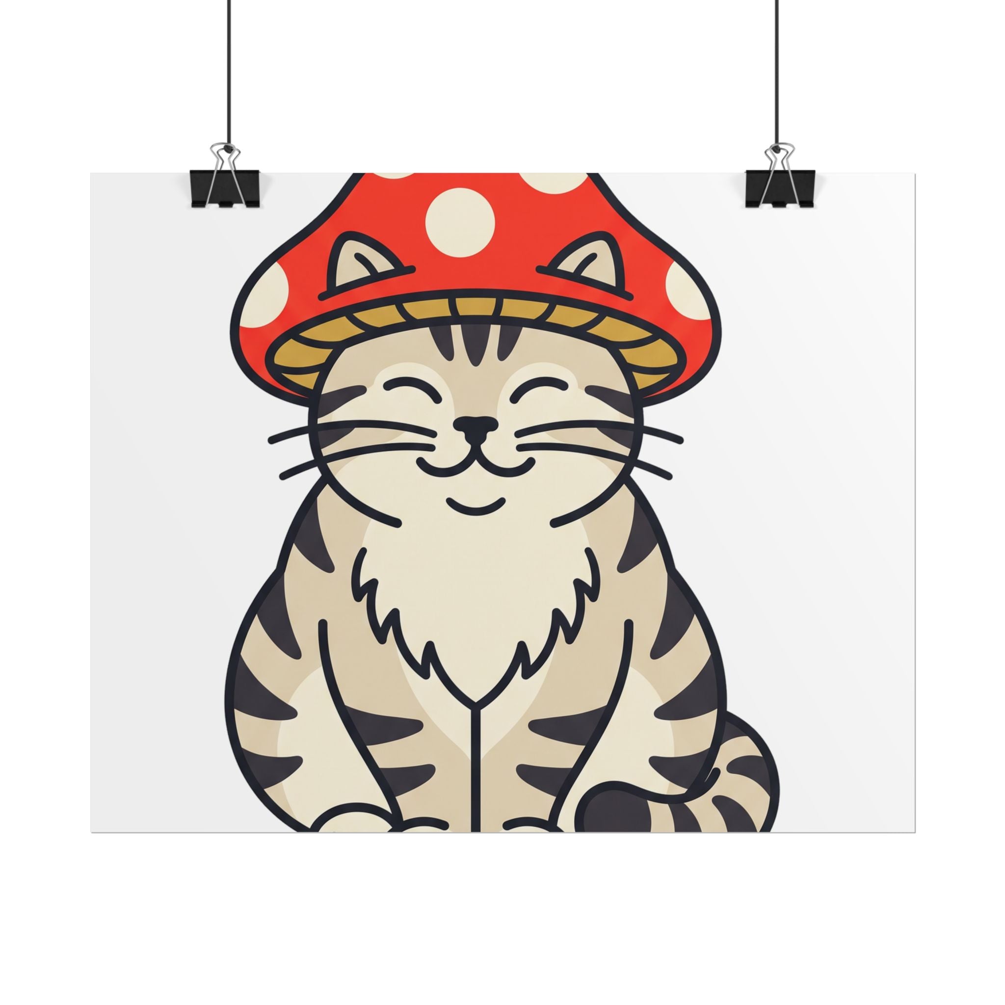 Mushroom Cat Poster