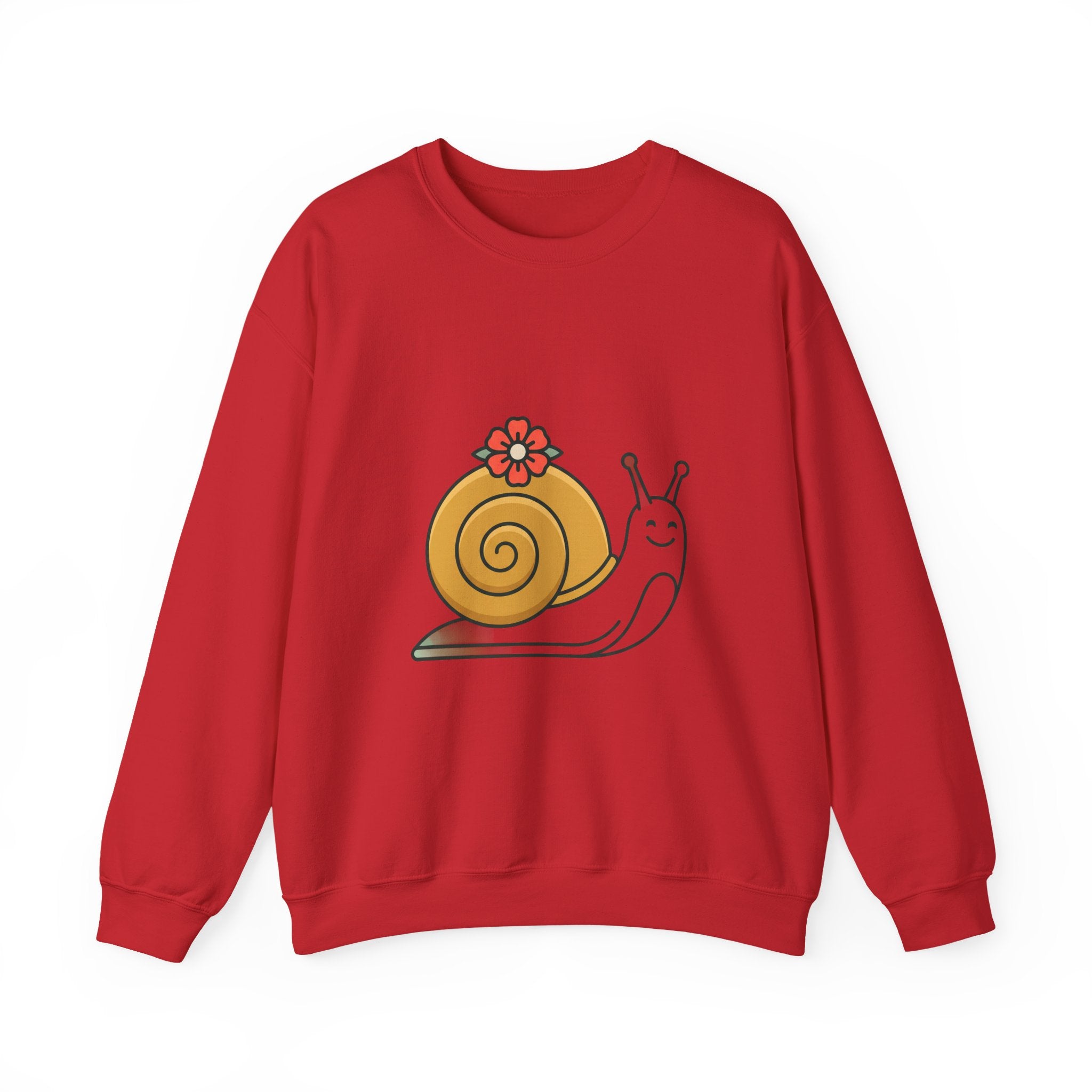Cute Snail Graphic Sweatshirt – Floral Shell Cozy Crewneck