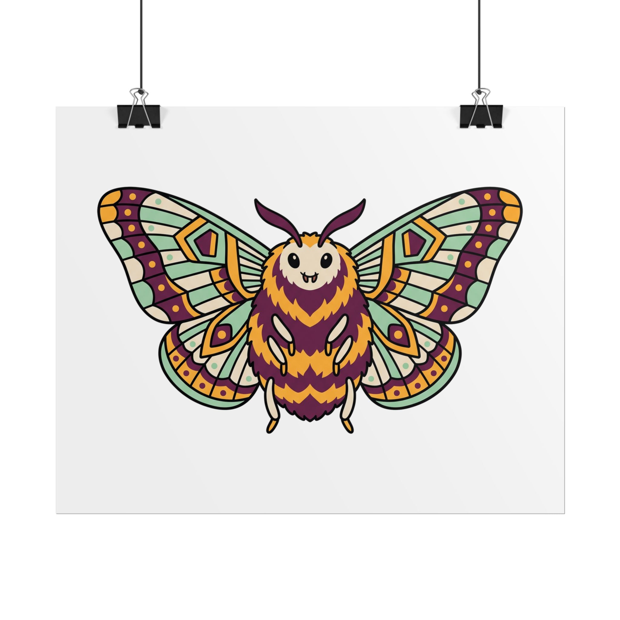 Fuzzy Moth Friend Poster