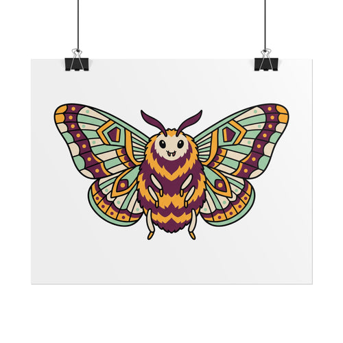 Fuzzy Moth Friend Poster
