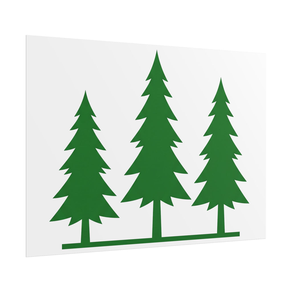 Pine Trio Silhouette Poster