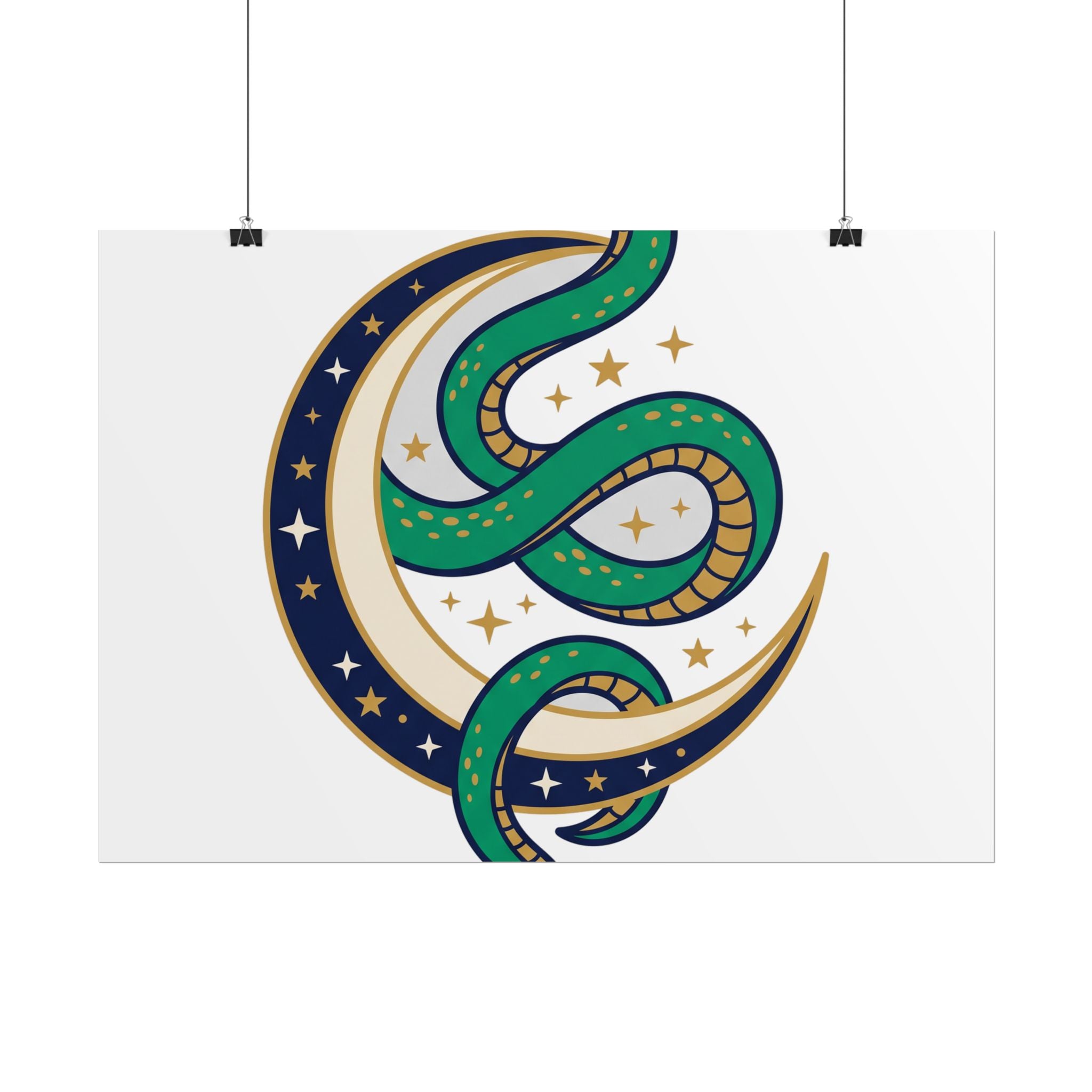 Celestial Snake Moon Poster